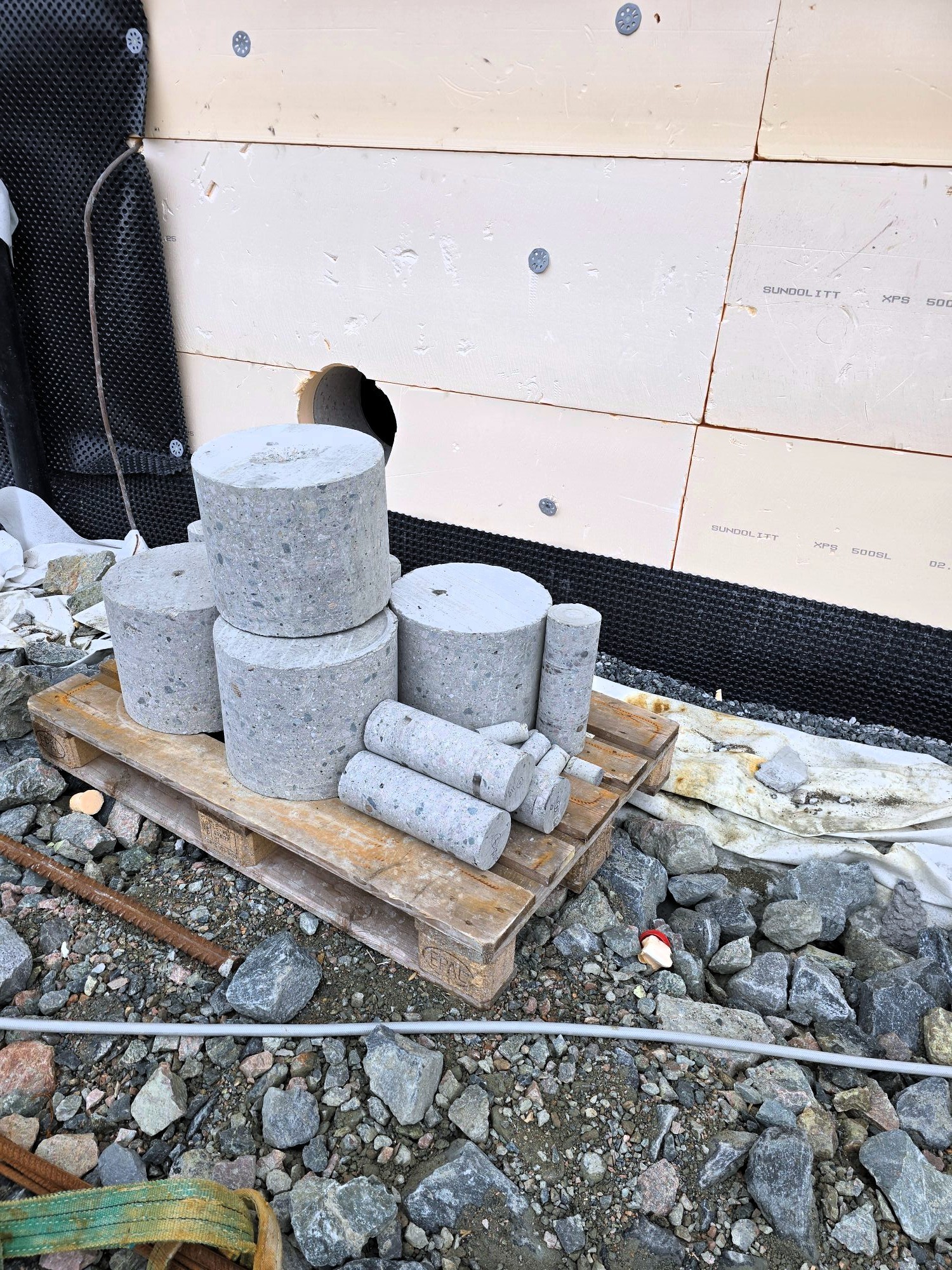 Borekjerner fra kjerneboring.