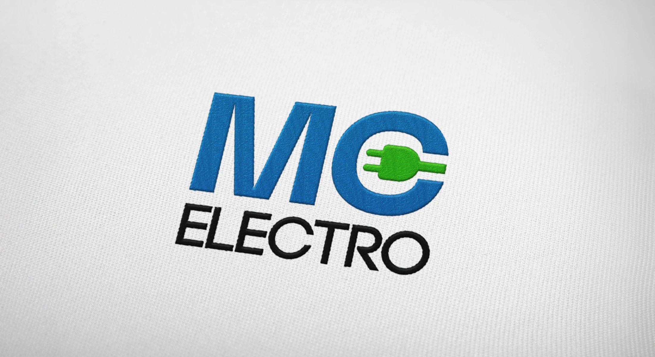 Logo MC Electro - aplikacja na materiale