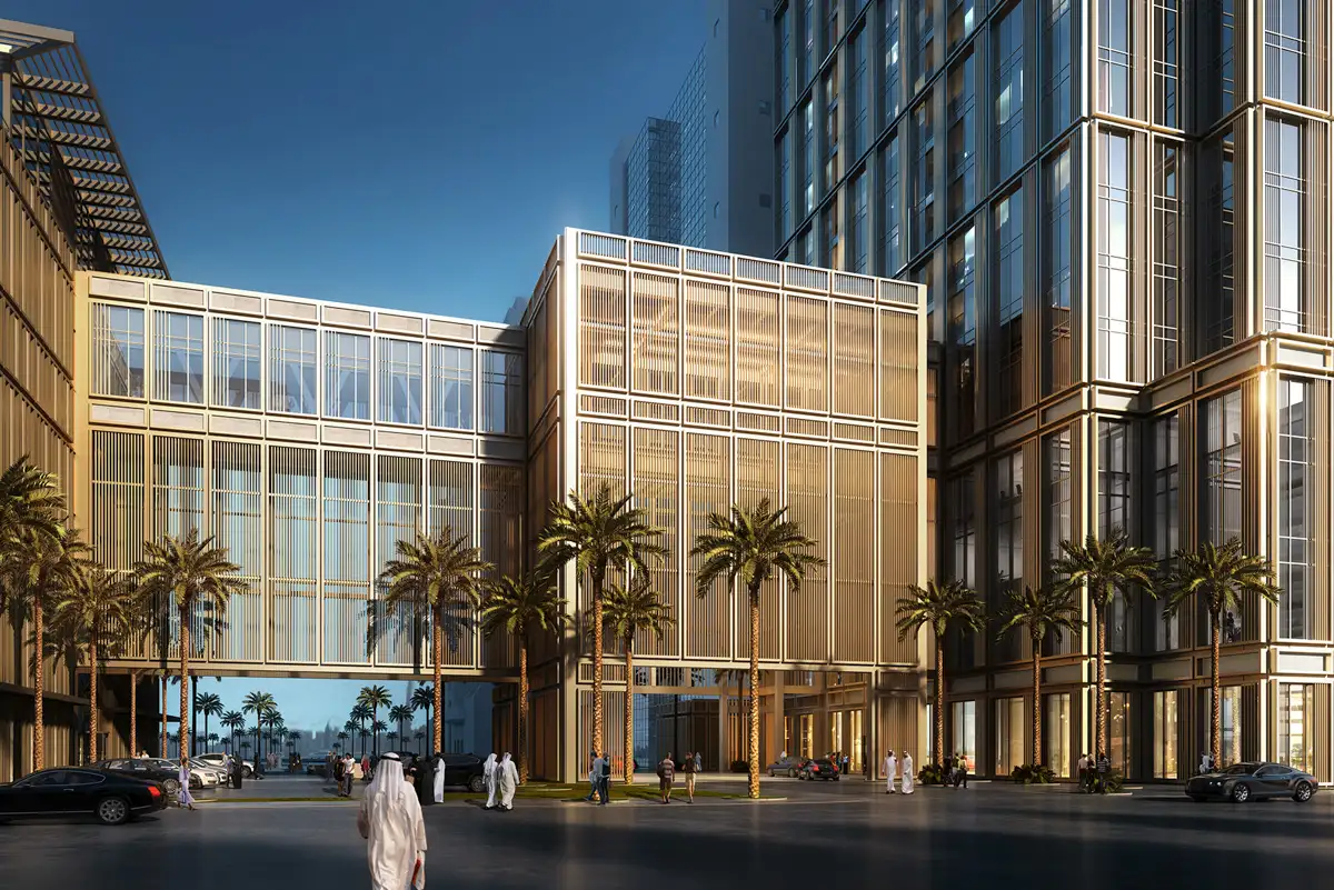 City Tower 1 rendering: new architectural landmark in Dubai, modern design, skyline integration.