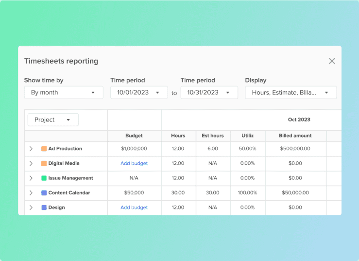 Hive Timesheet reporting