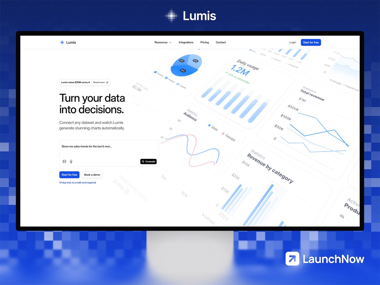 Lumis Framer SaaS template preview