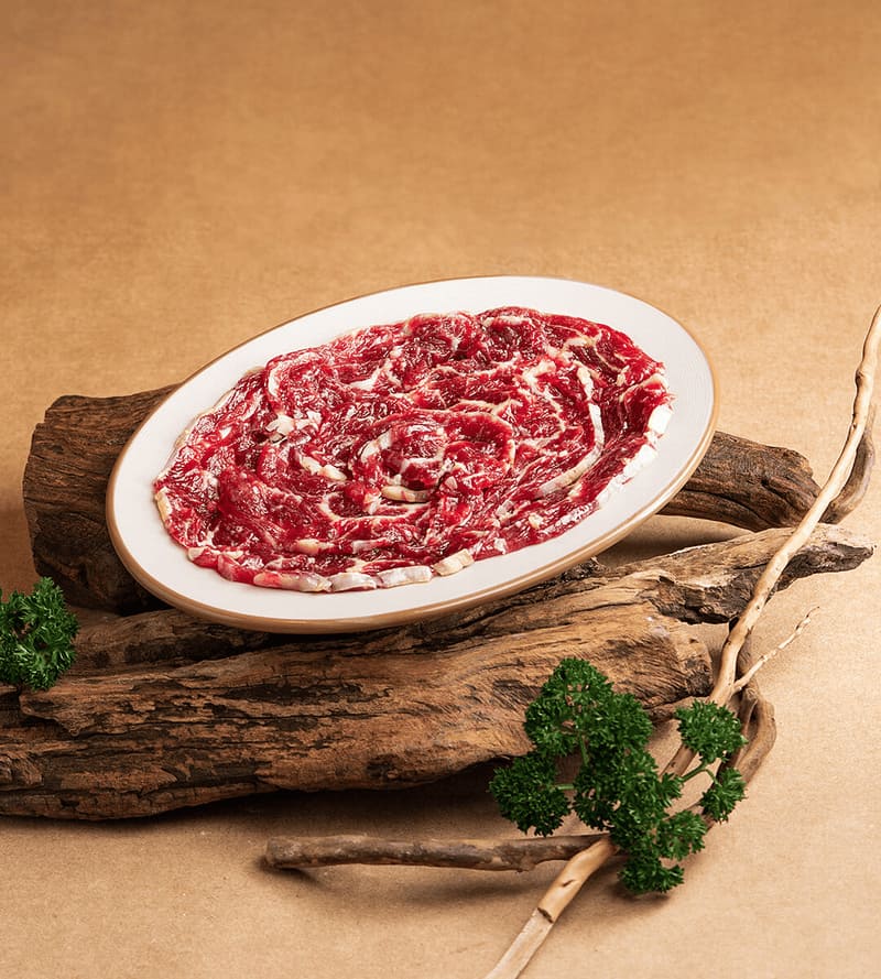 Marbled beef slice restaurant photography by Lefty Studio