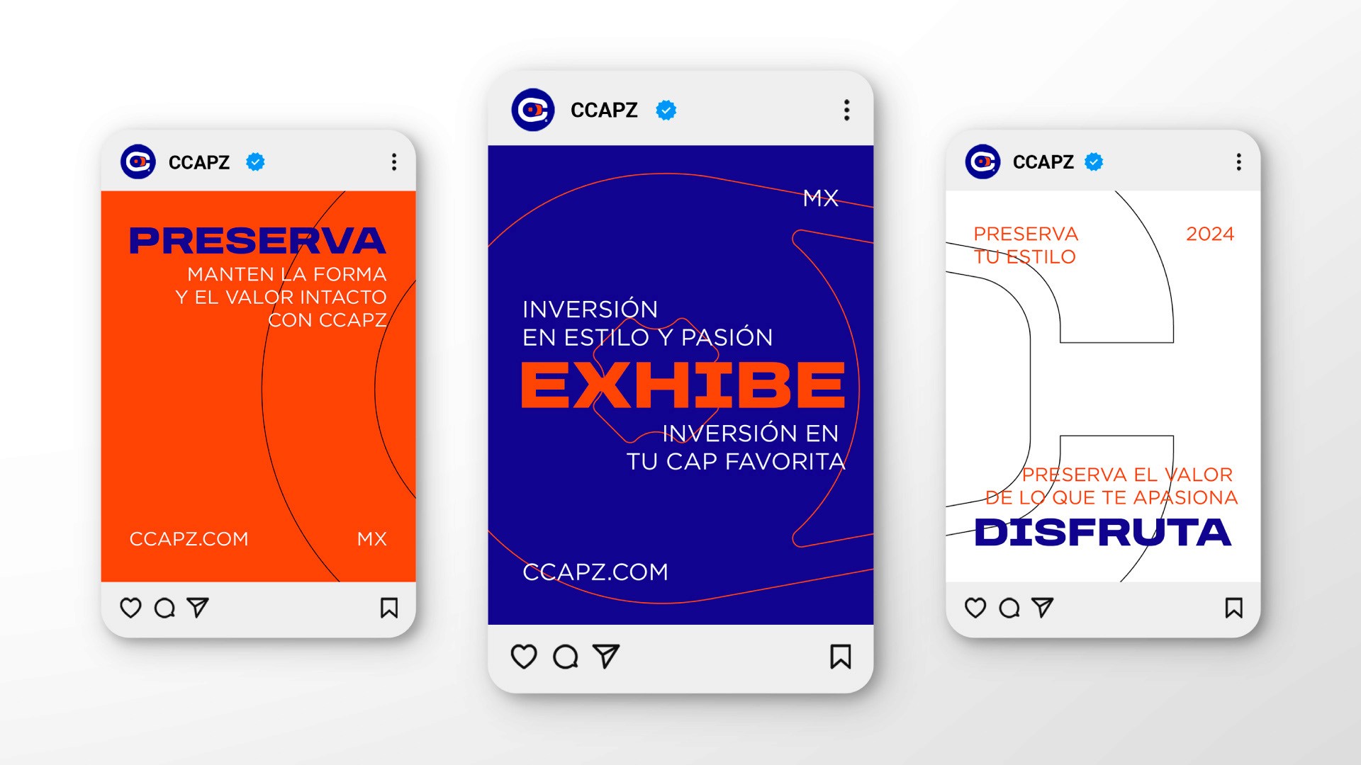 Diseño de packaging y branding robusto para CAPZ – estudio especializado en streetwear.