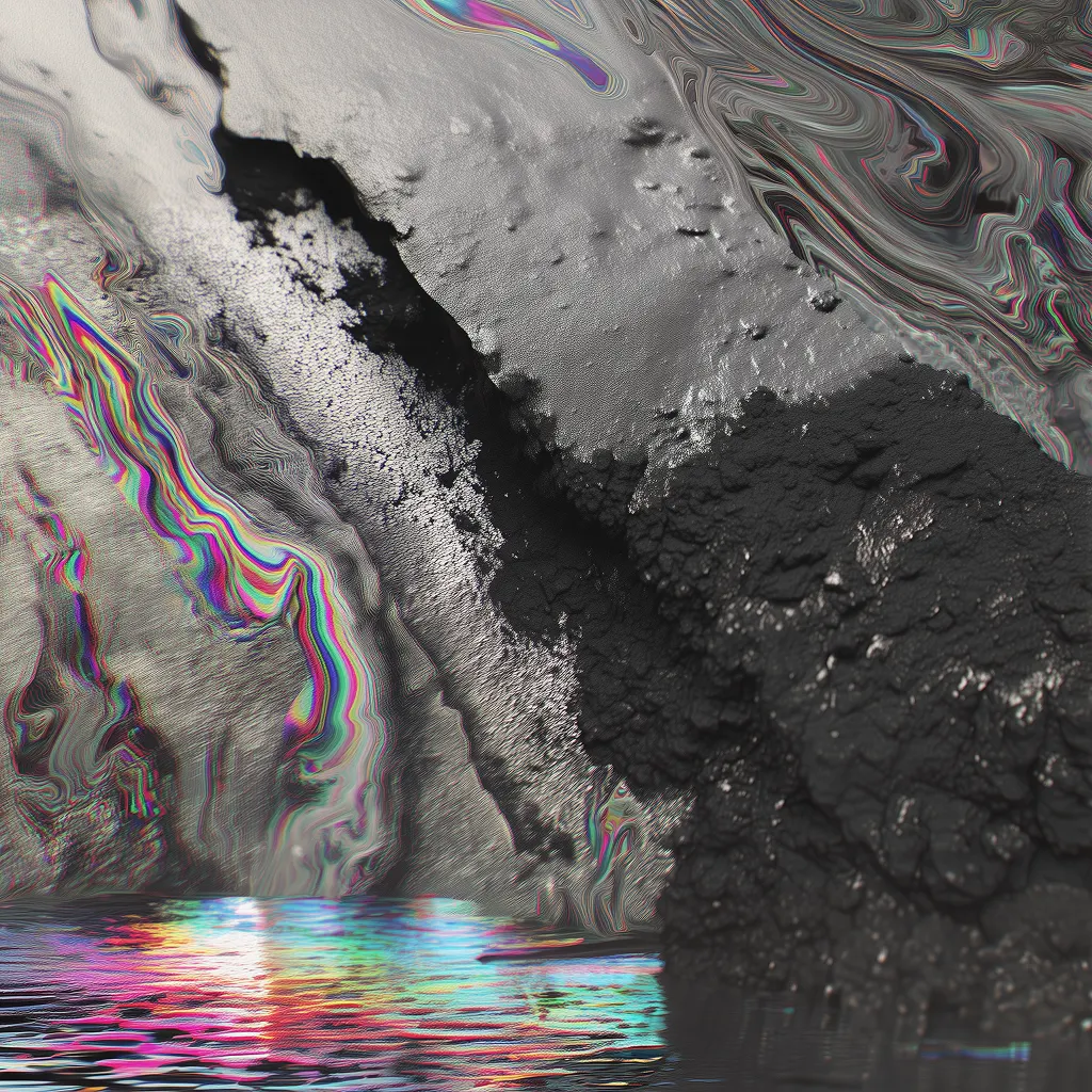 Glitch-style abstract texture with digital distortion