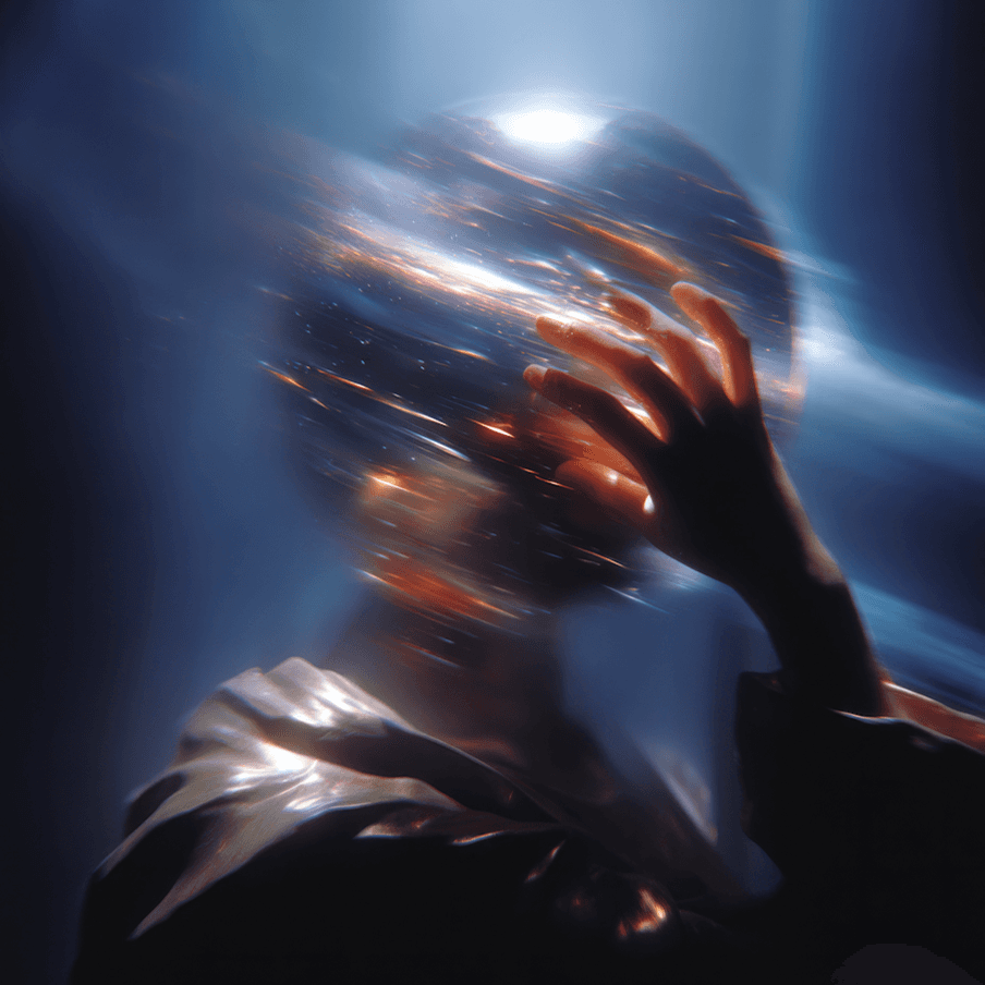 A woman strides confidently through a shadowy tunnel, with a soft glow beckoning from the light at the far end.