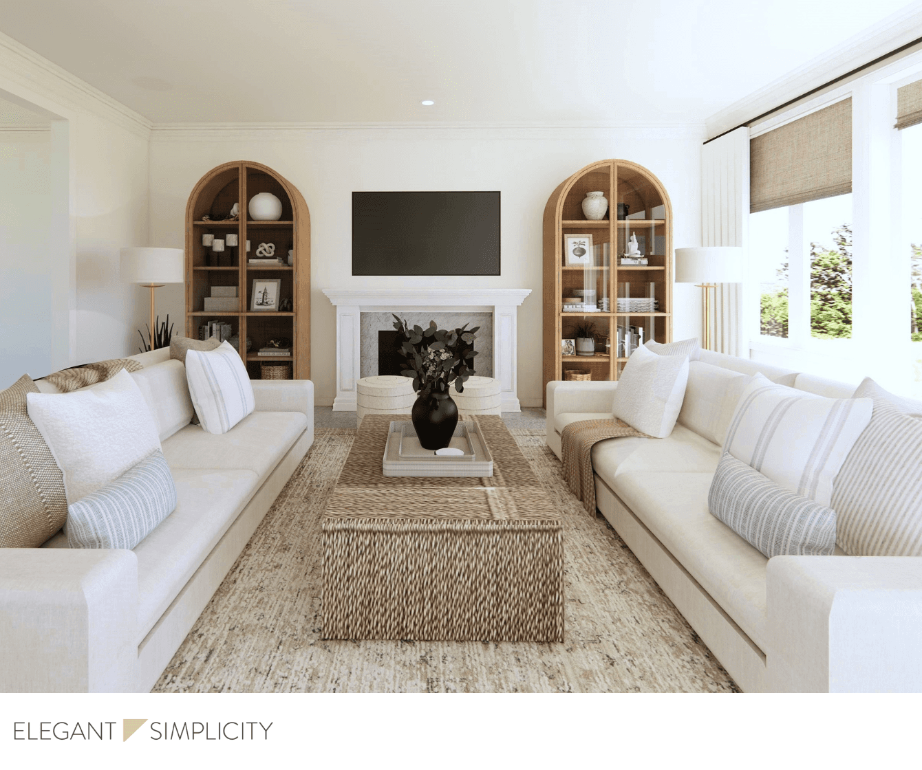 We’re so excited to share details from The Medina House: Living Room –– one of our favorite interior design + professional organizing projects in Medina, WA.
