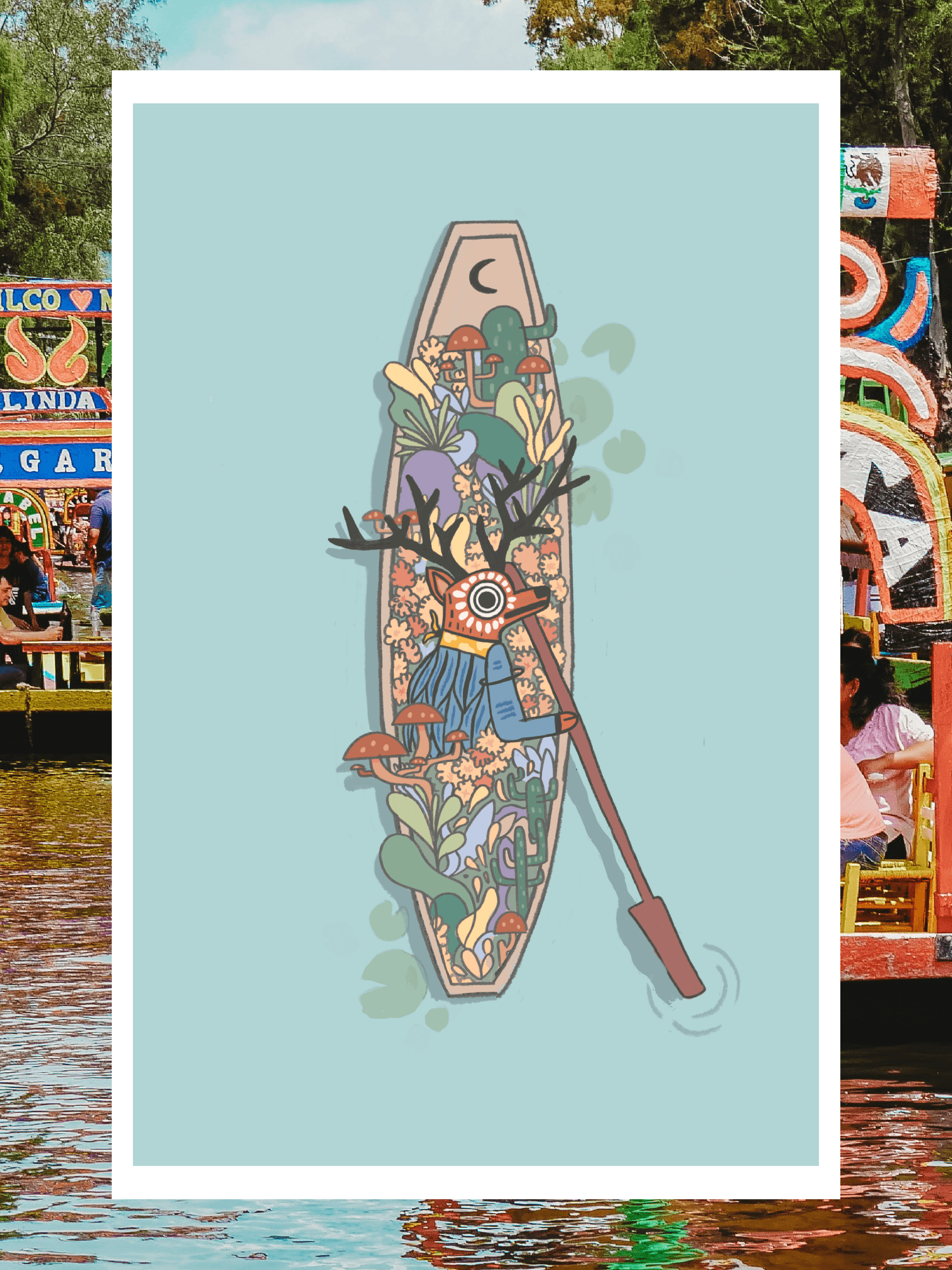 Cream-coloured poster mock-up with “AVANT GALLERY” in bold black uppercase type aligned to the bottom left.