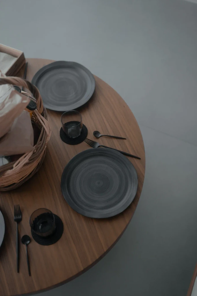 Table set with handmade ceramics, PNOES, Tinos, Greece, photographed by TERAMOK