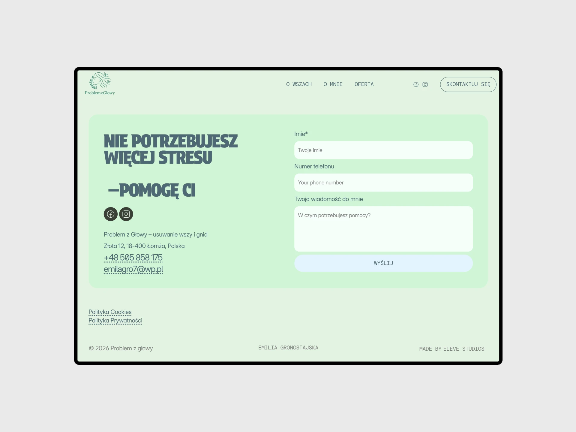 Formularz kontaktowy