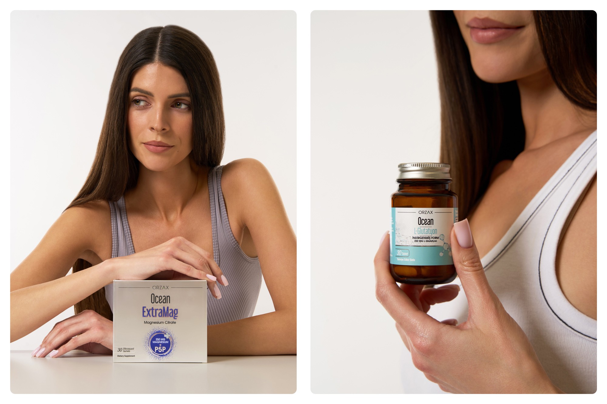 Produktu fotogrāfija ar modeli studijā, case study piemērs reklāmas attēliem e-komercijai