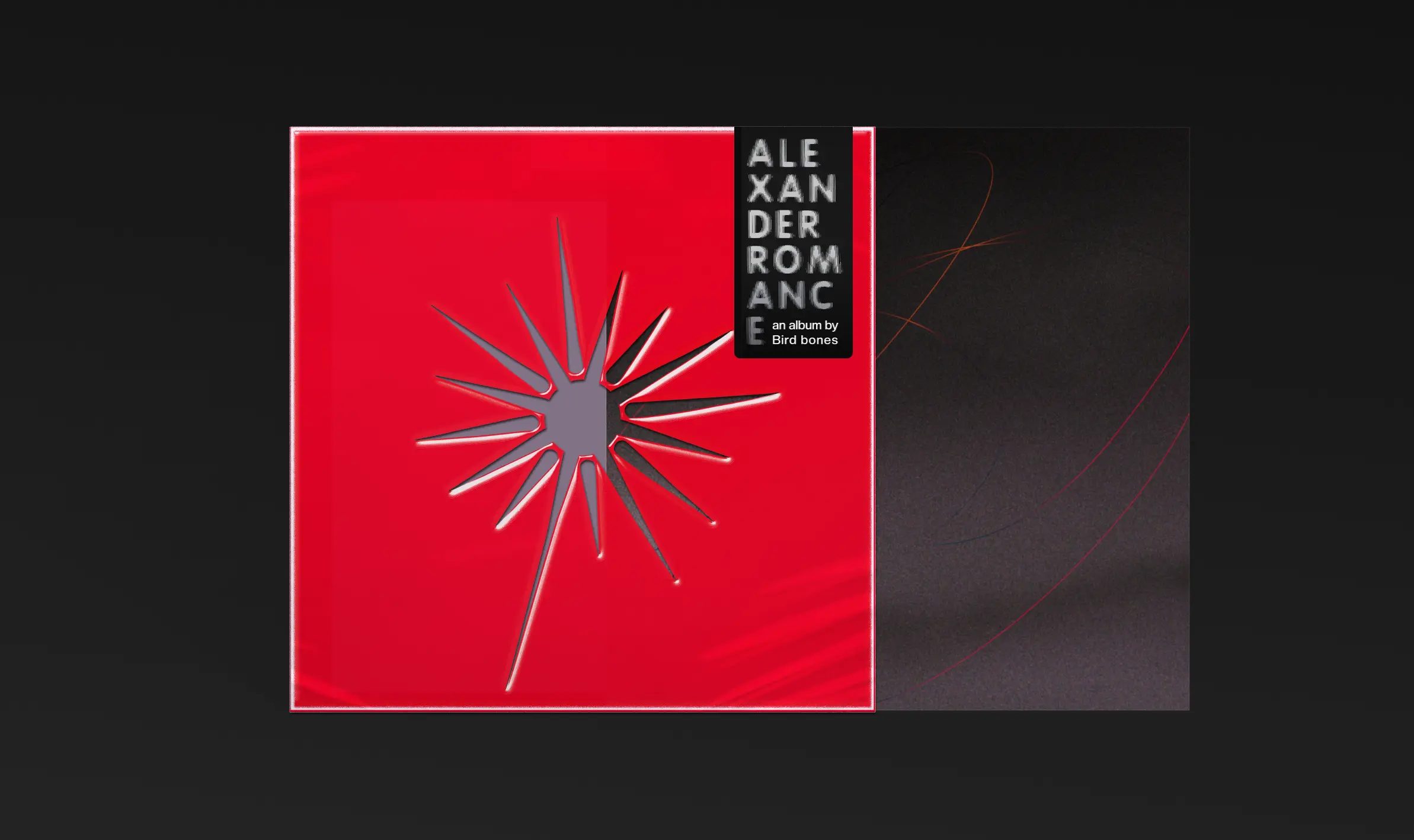 Sleeve of vinyl mockup, featuring Vergina Sun logo cutout