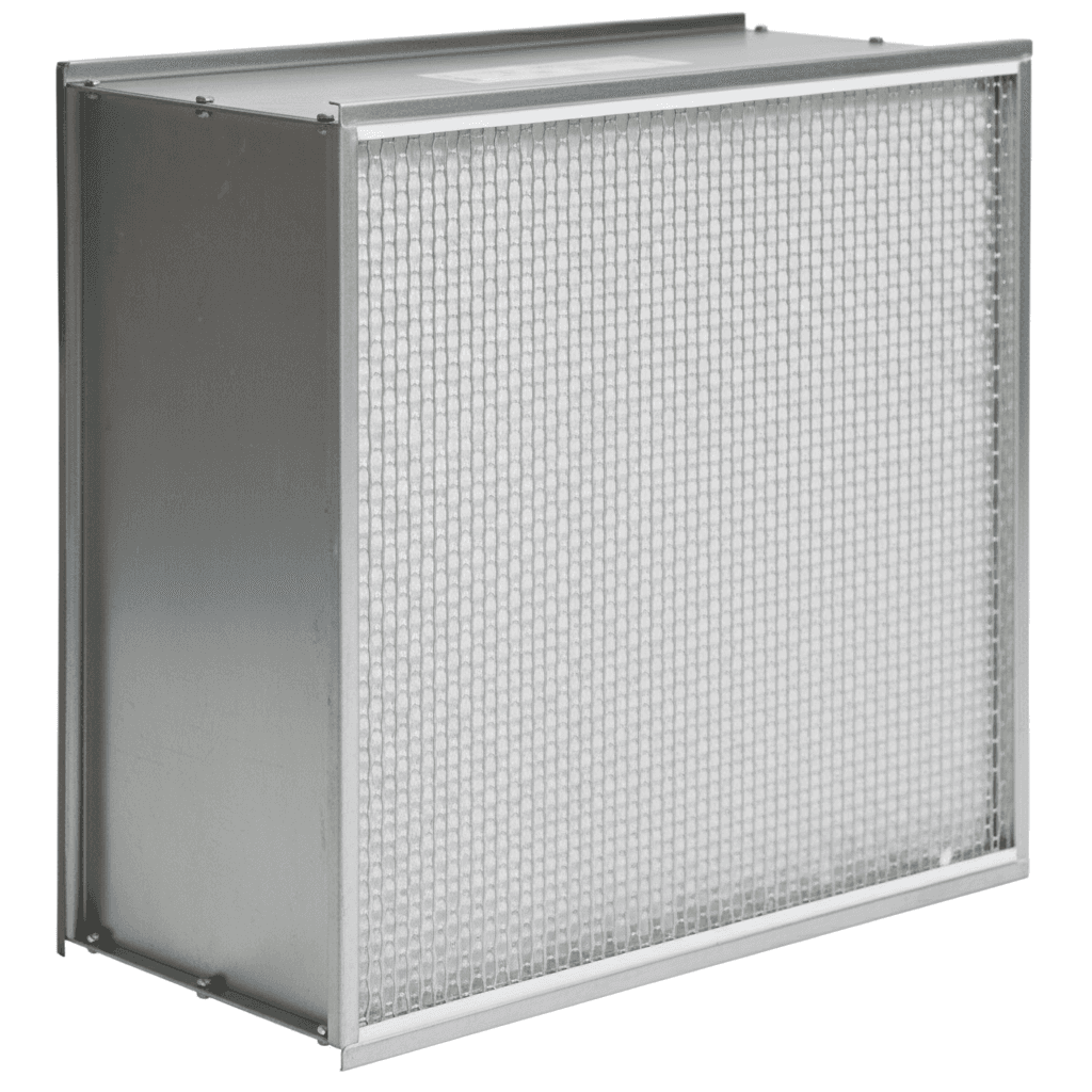 High-capacity deep pleat HEPA air filter engineered for 99.97% particulate removal.