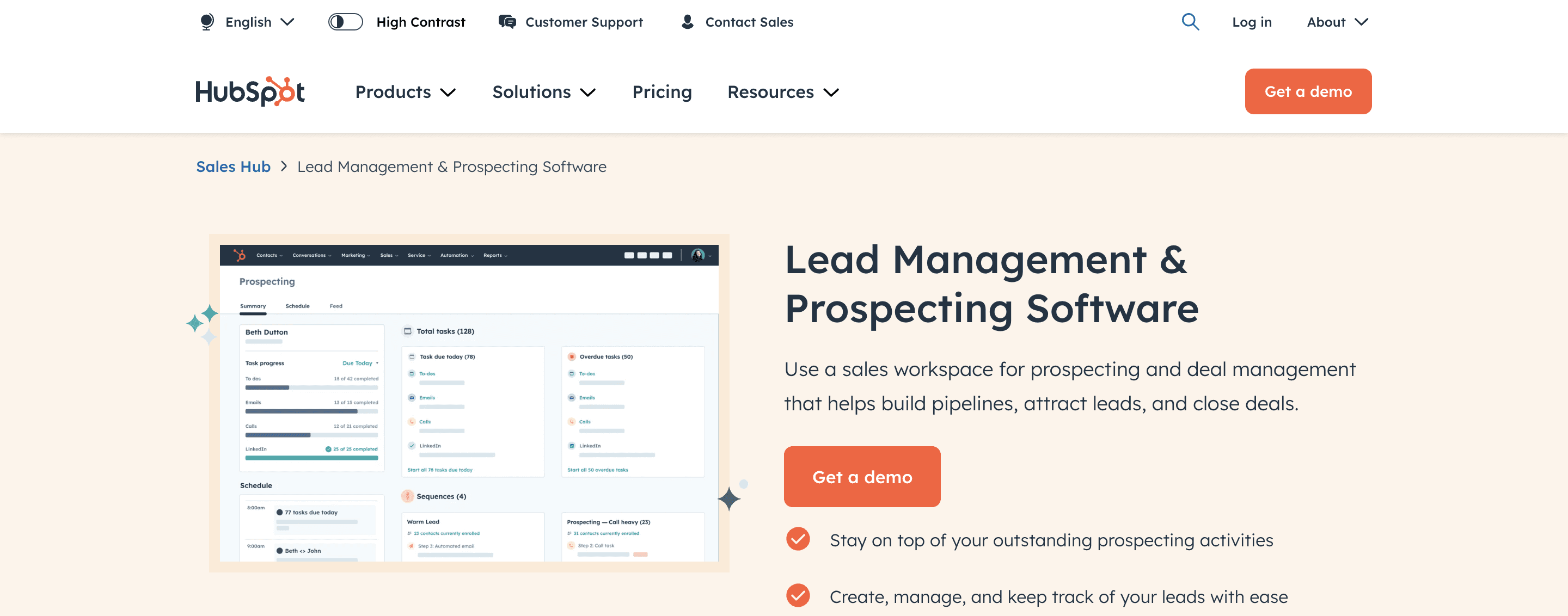 HubSpot Sales Lead Software