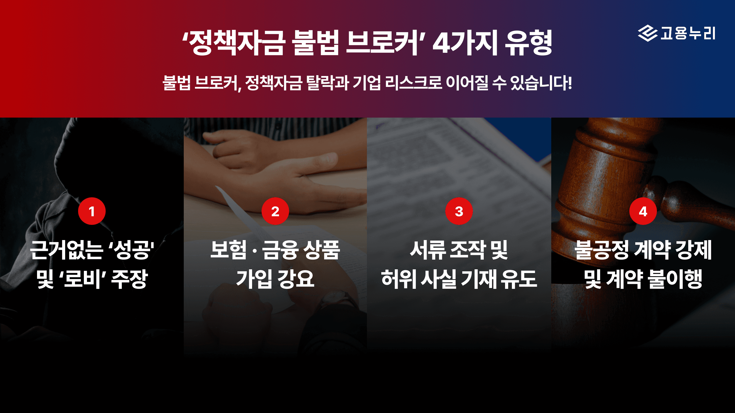 정책자금-불법-브로커-고용누리