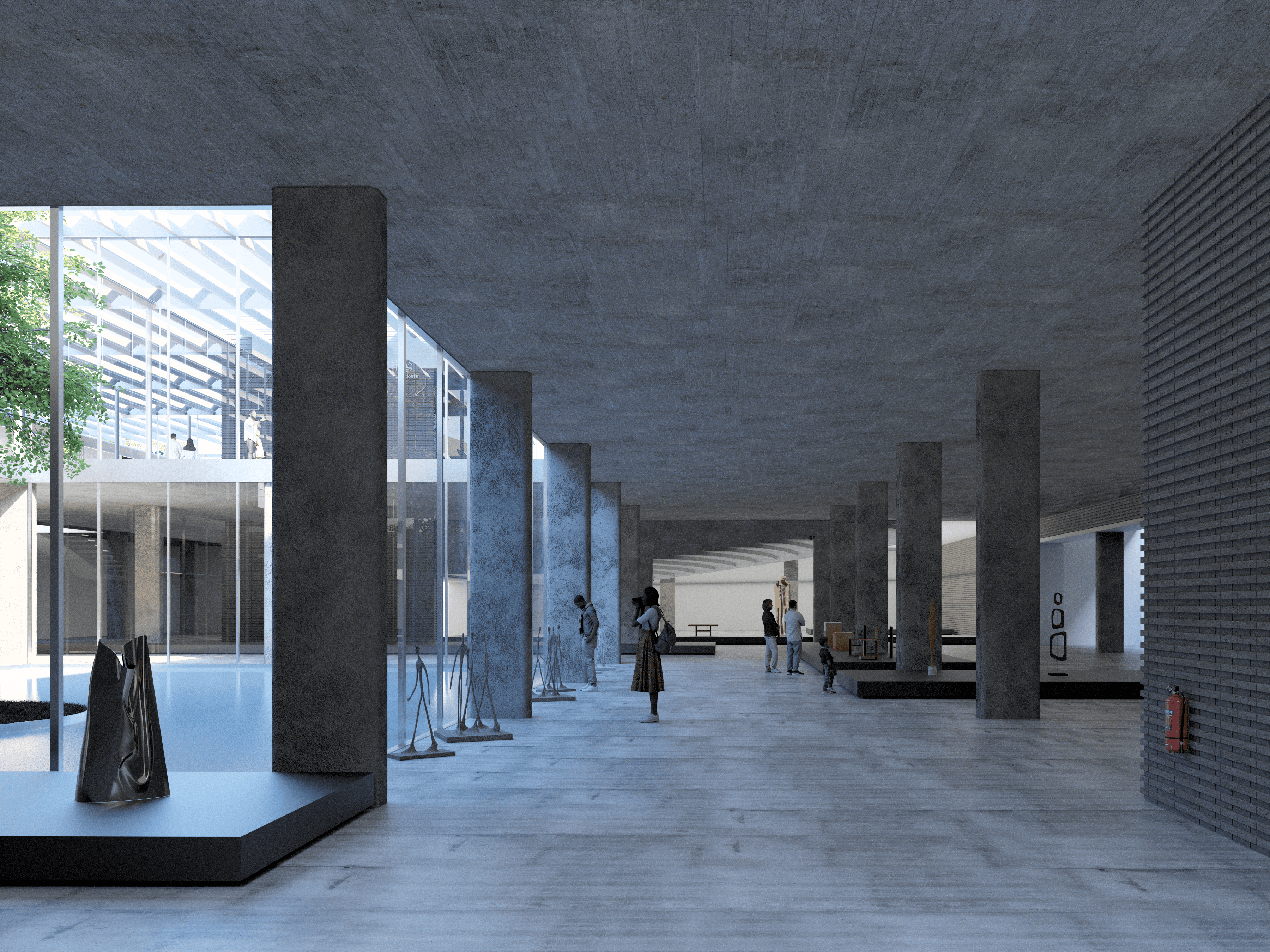 Trondheim Art Museum musée perspective underground exhibition