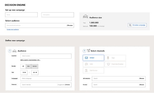 ACCELERAID Kampagnen-Trigger-Engine — Decision Engine mit Audience-Auswahl und Kanal-Routing