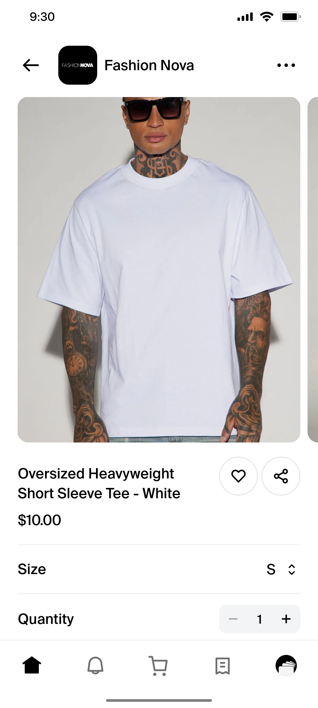 Shop App Size screen