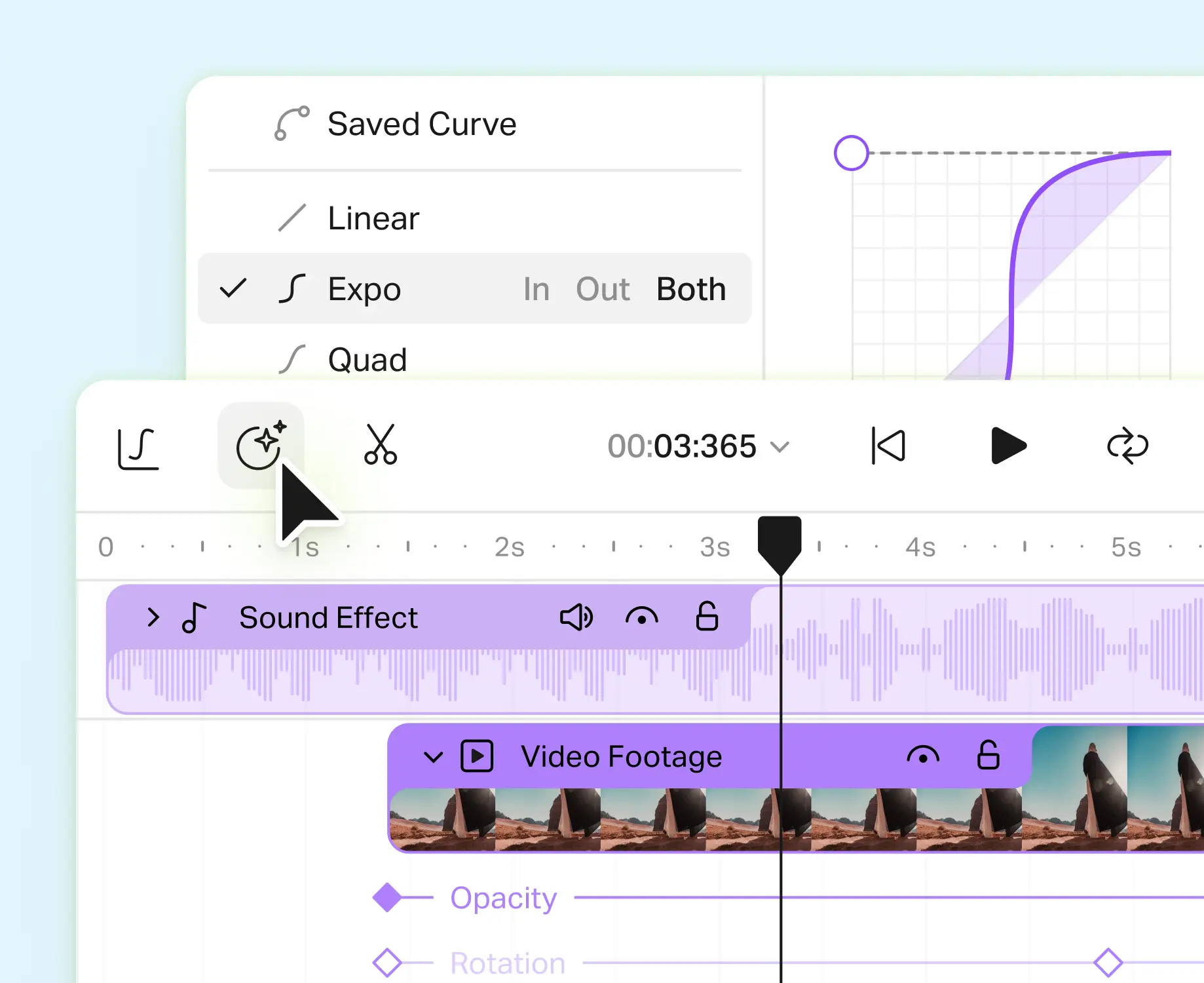 Effortless Online Video Editor.