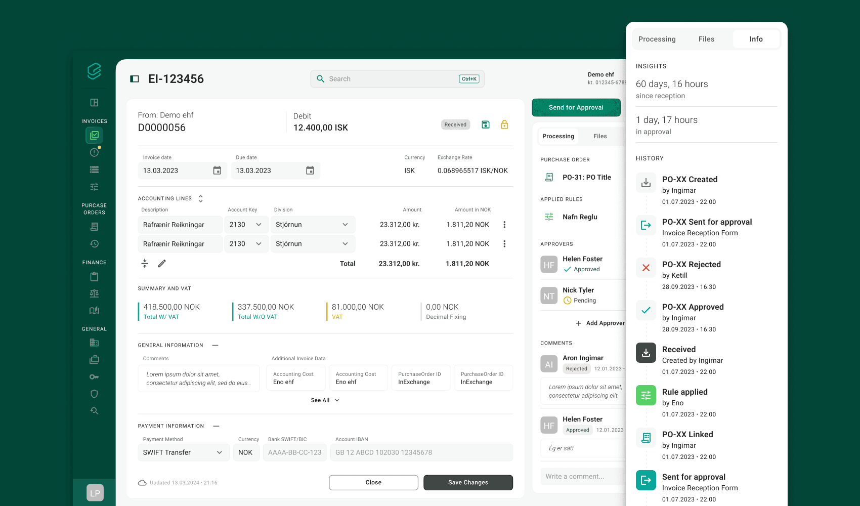 Eno Invoice Processing