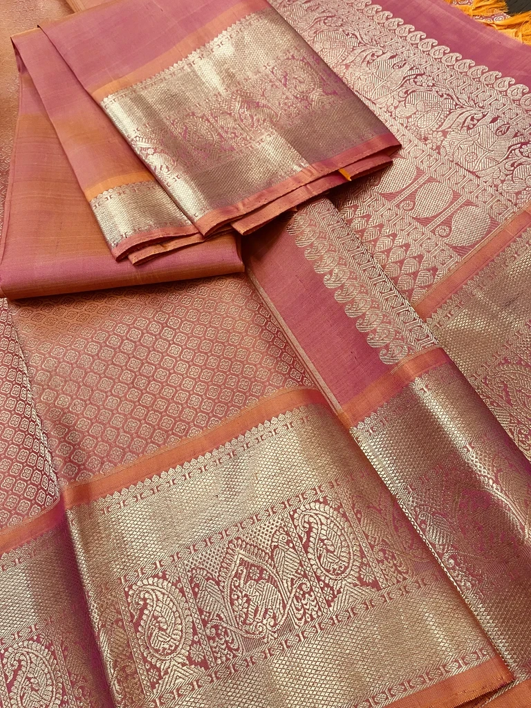 Marmalade Orange Kanchivaram Silk Saree