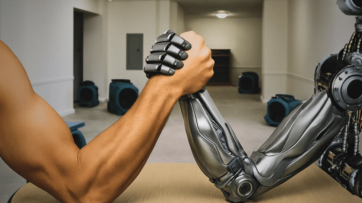 human arm meets robot arm