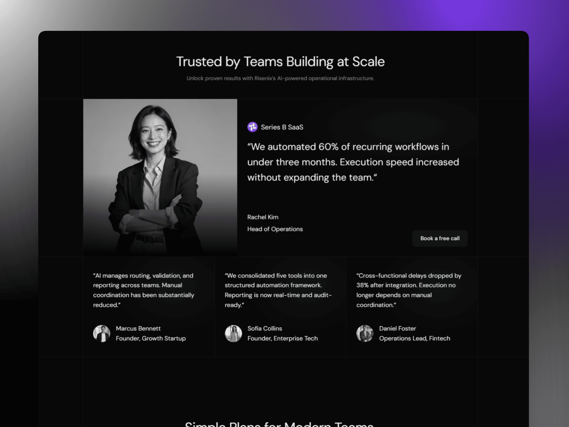 Client testimonials for AI-powered business automation services