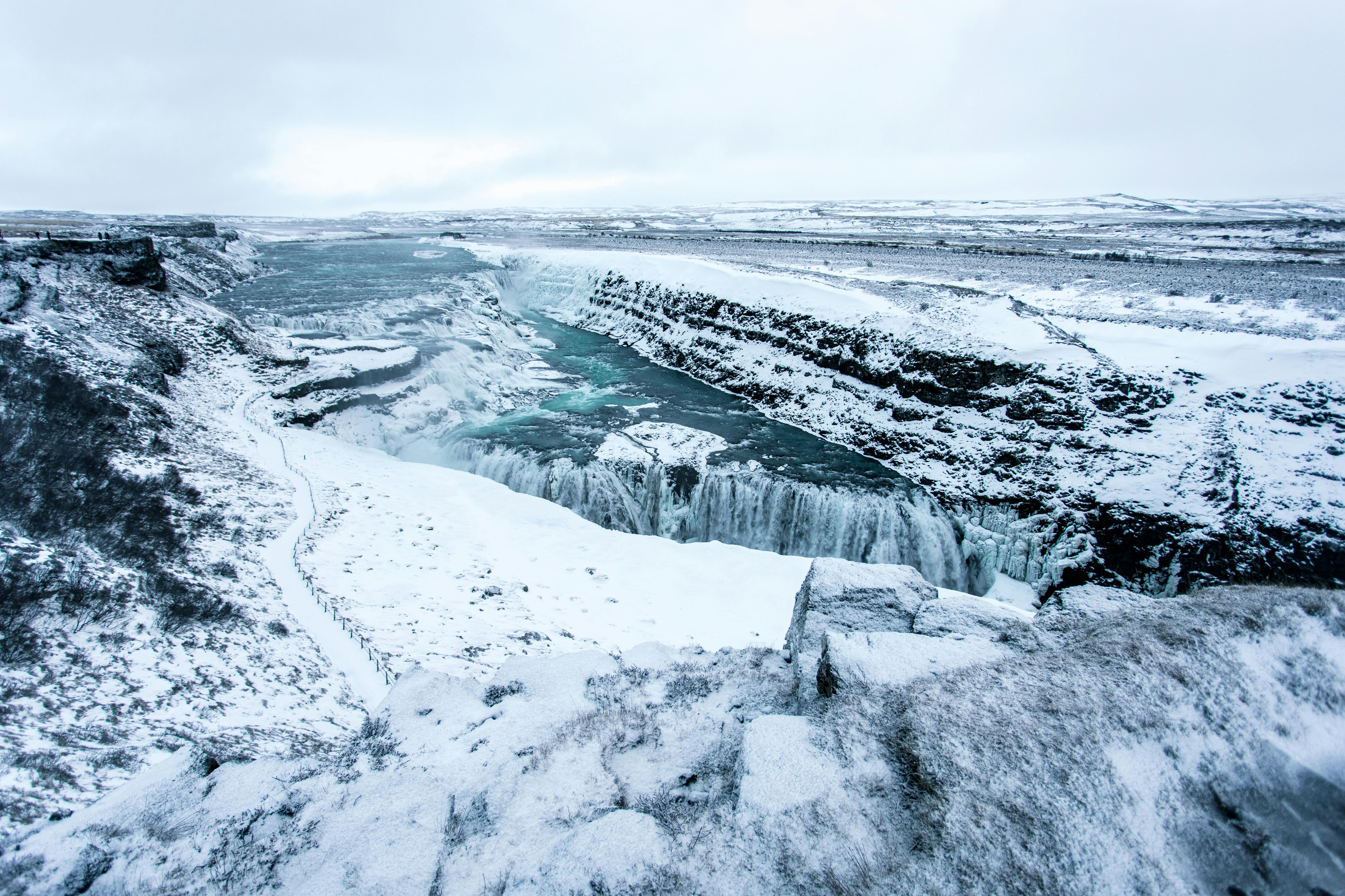 view of Gullfoss Waterfall 