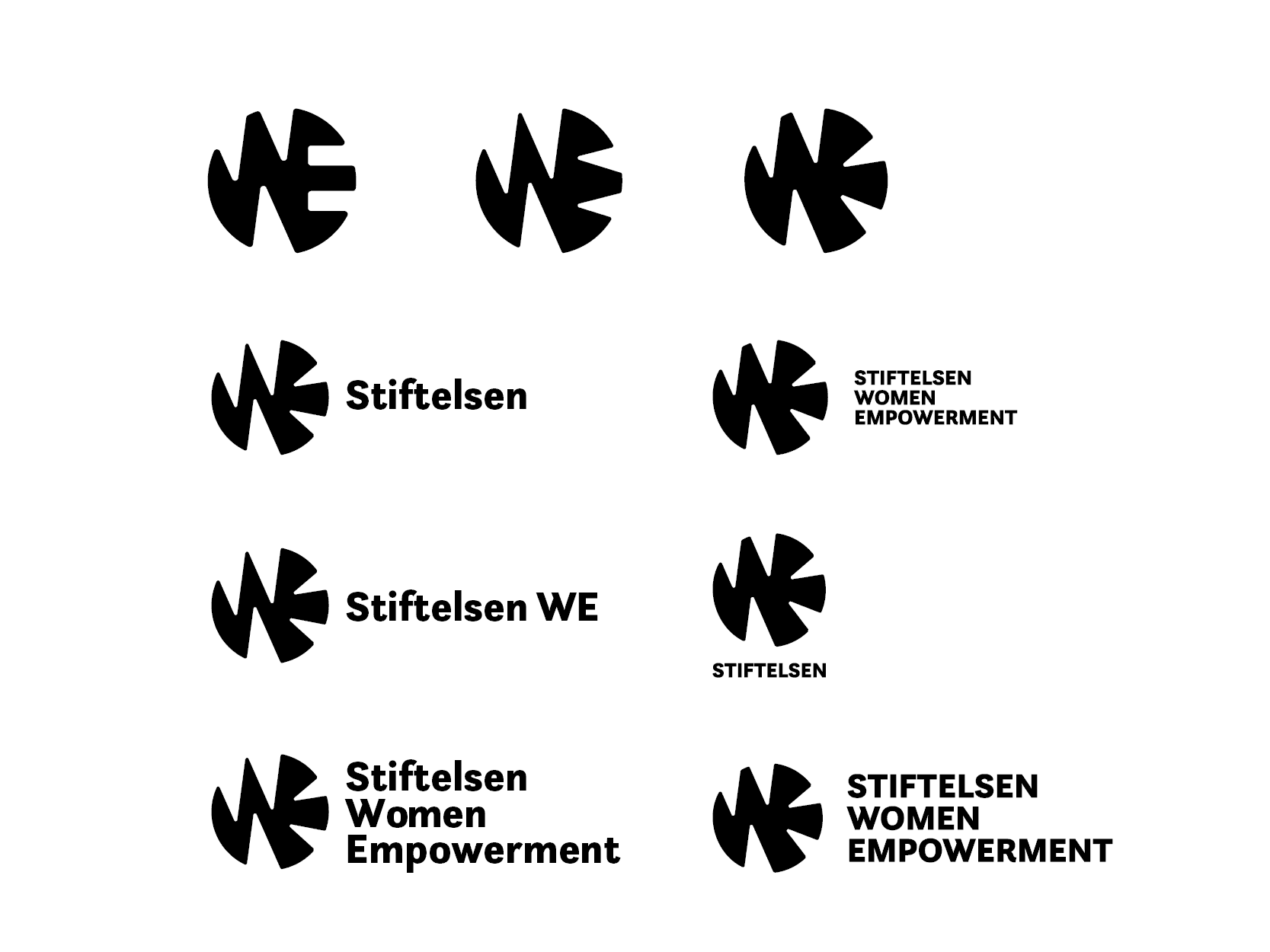 prosess for utvikling av stiftelsen WE logo