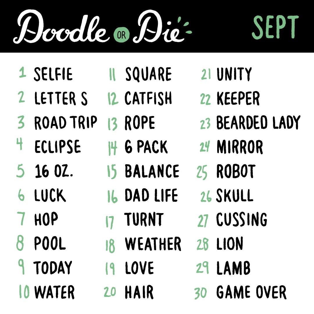 Doodle or Die Vol 2 word prompt