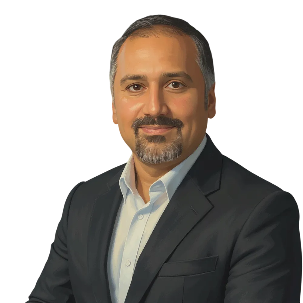 Un retrato ilustrado y profesional de Sam