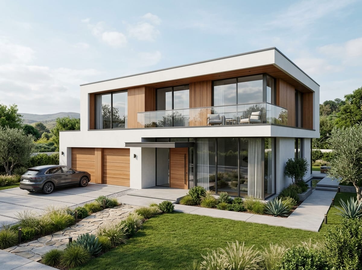 Modern villa exterior