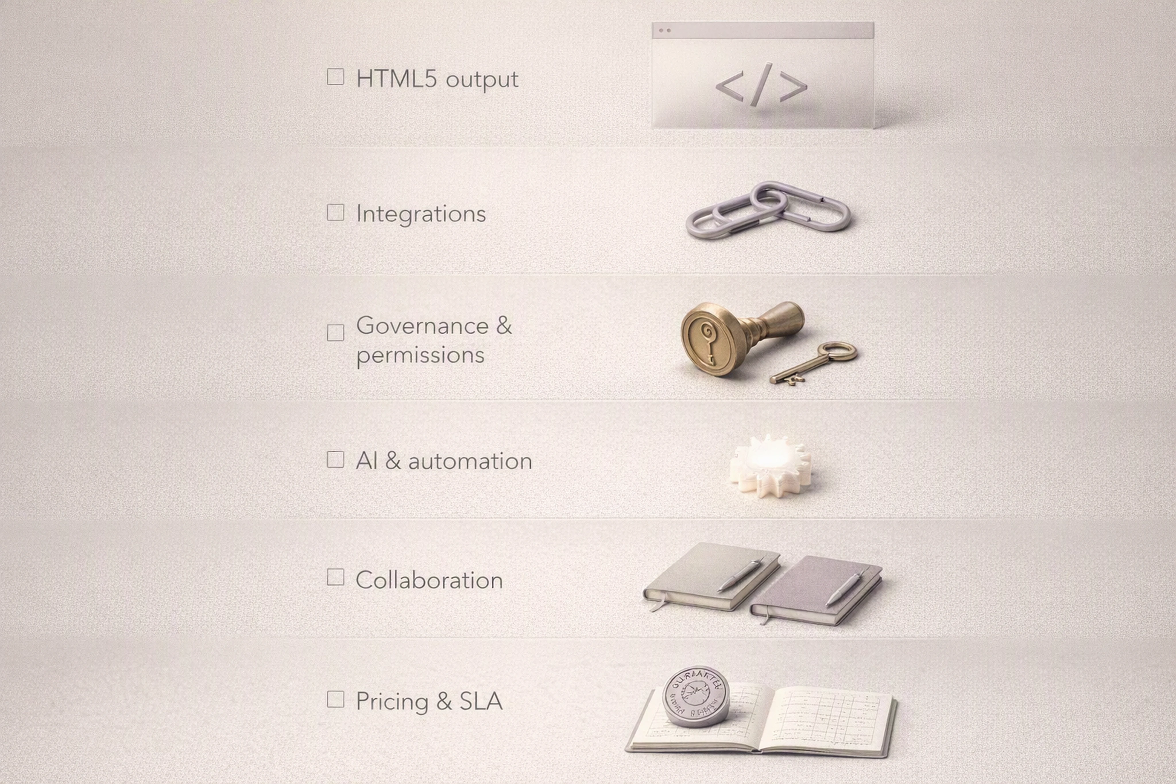 Rubric checklist for evaluating HTML5 ad production and creative automation platforms