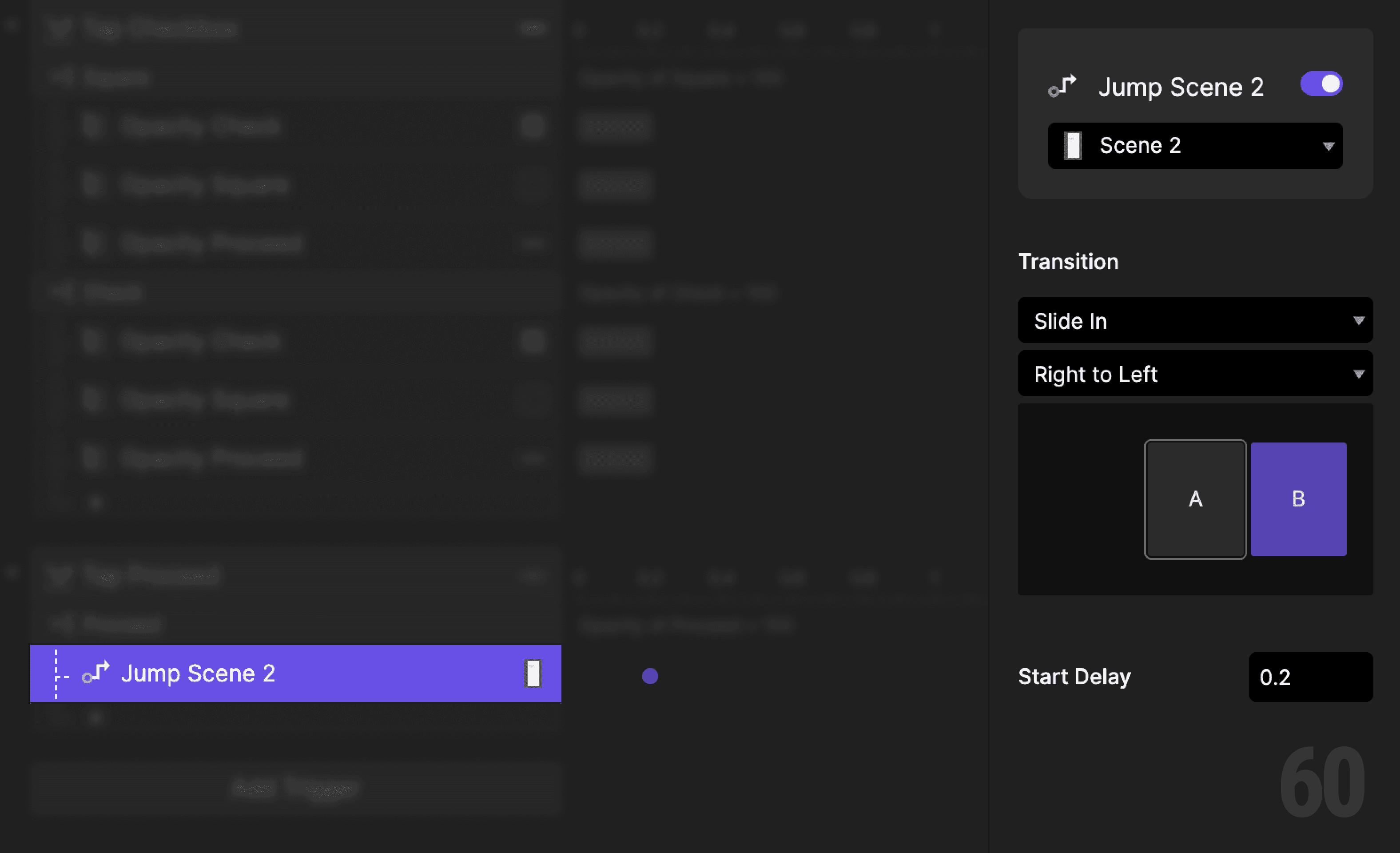 This is a screenshot of Step 12: Jump to Scene 2.