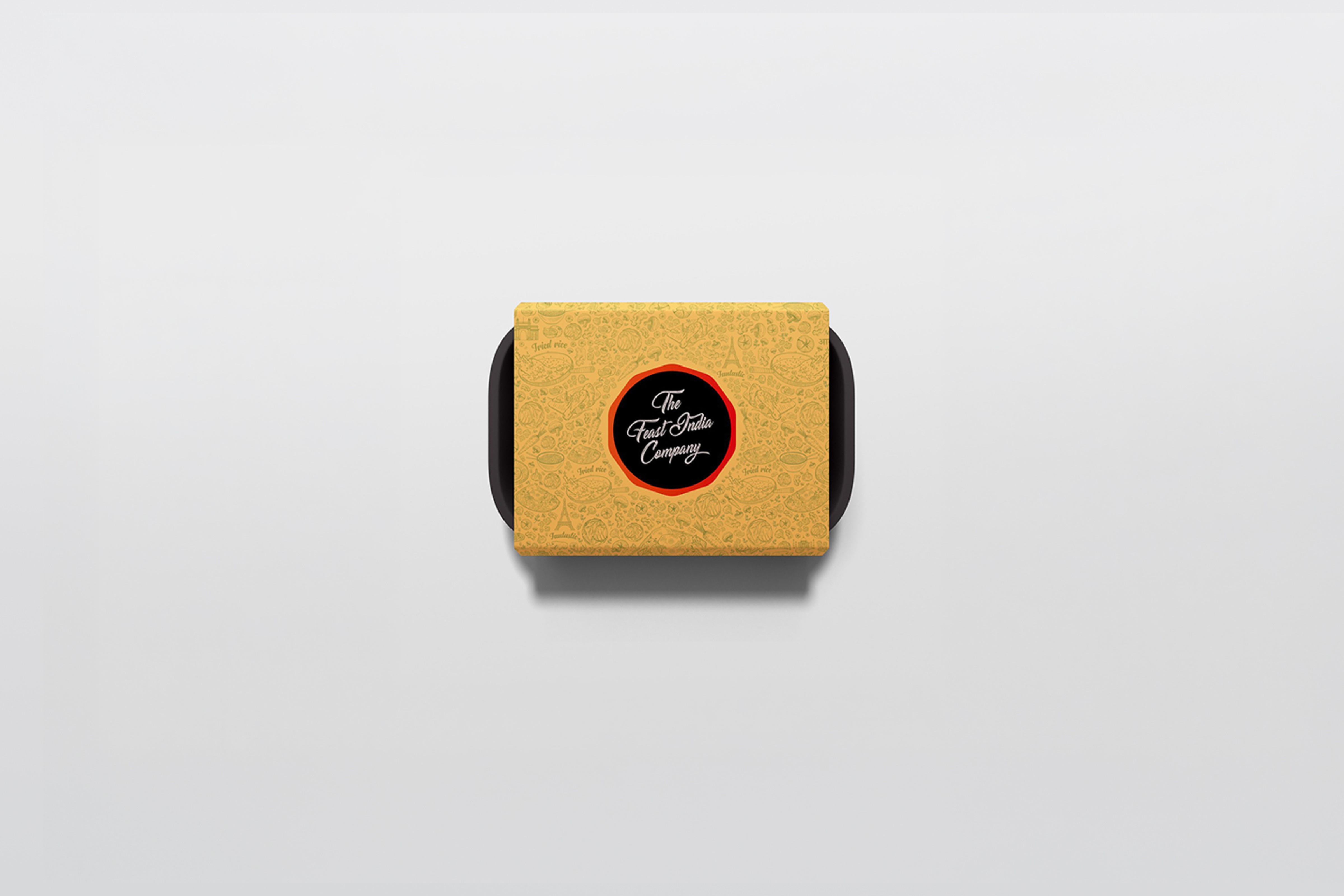 The Feast India Company restaurant branding and visual identity.