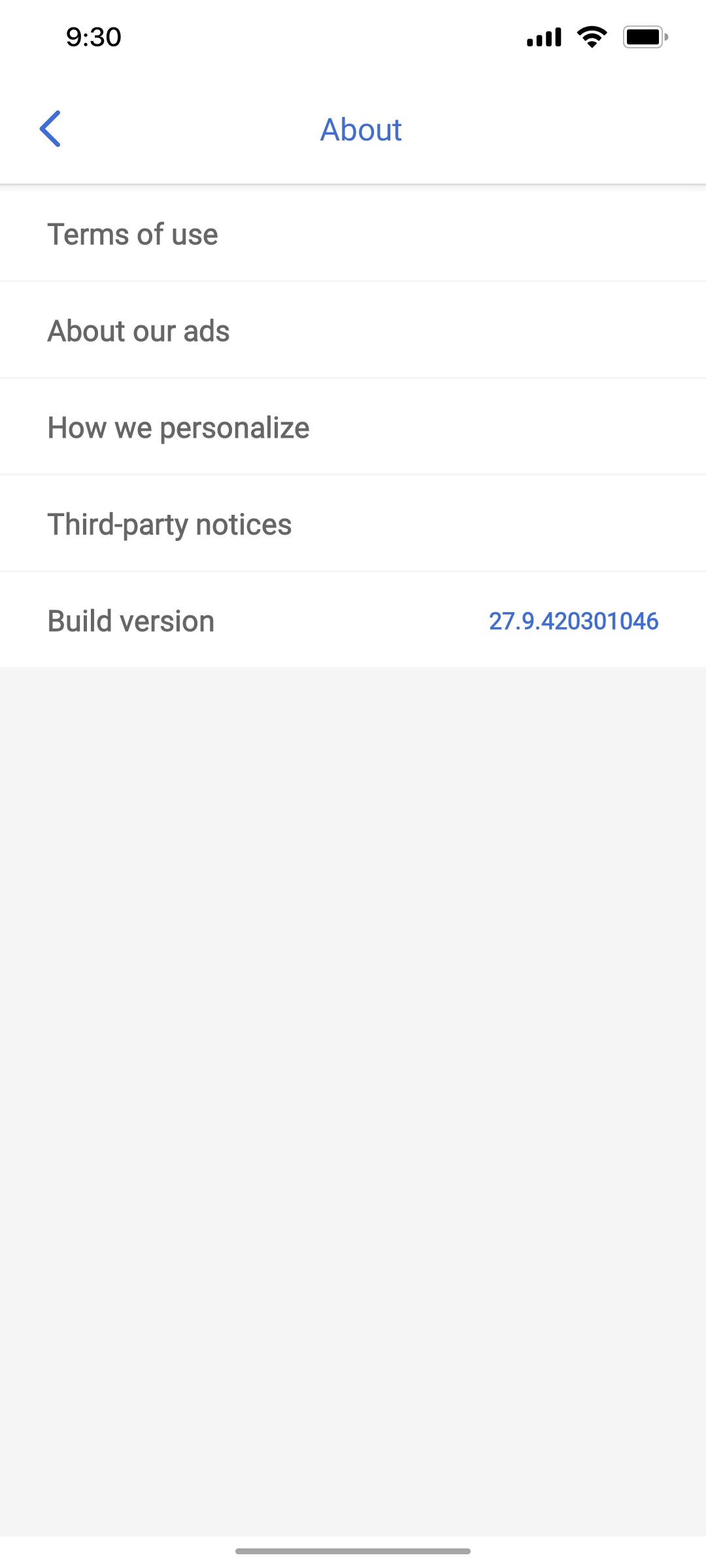 Microsoft copilot About screen