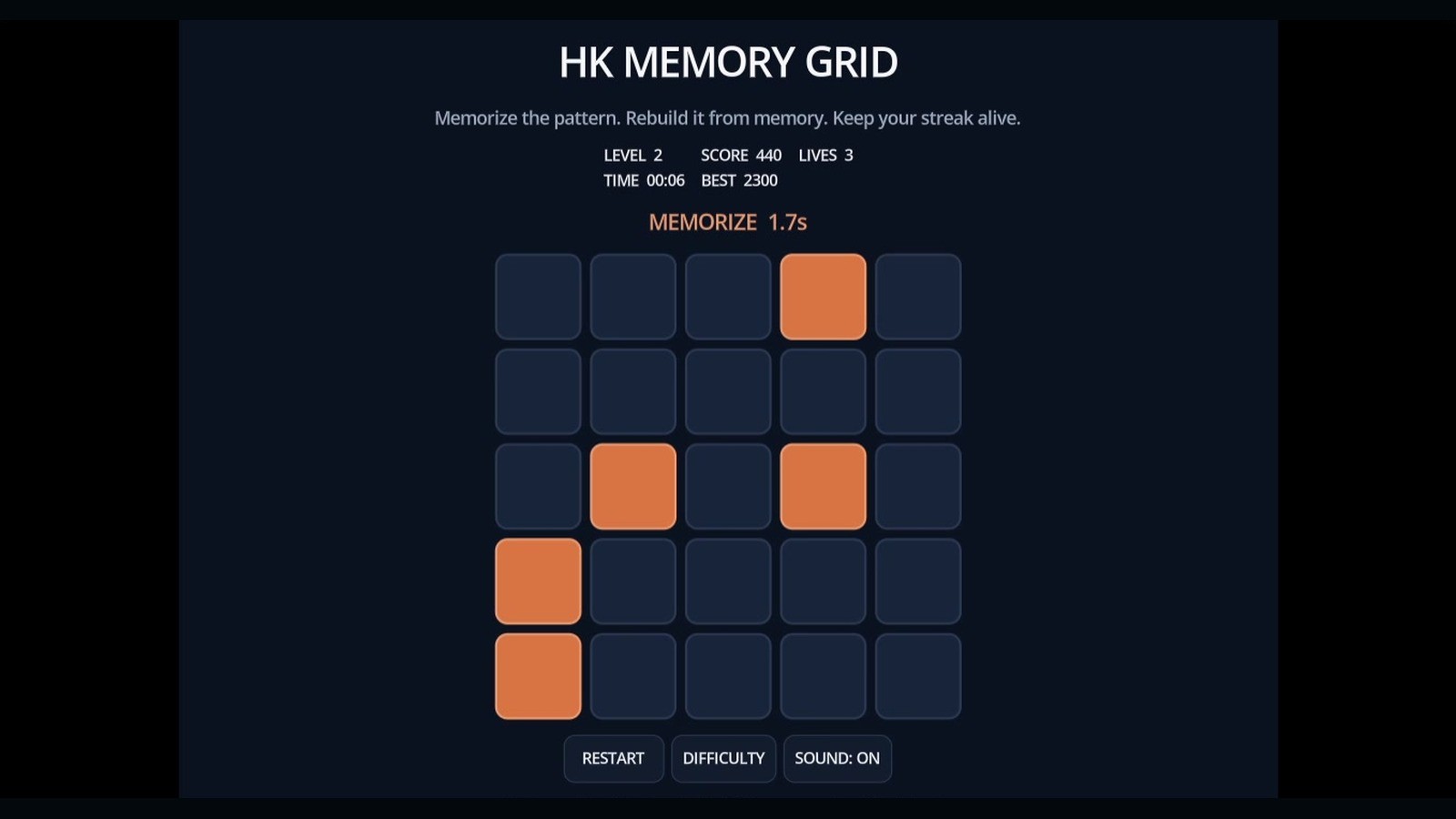 Memory Grid game preview