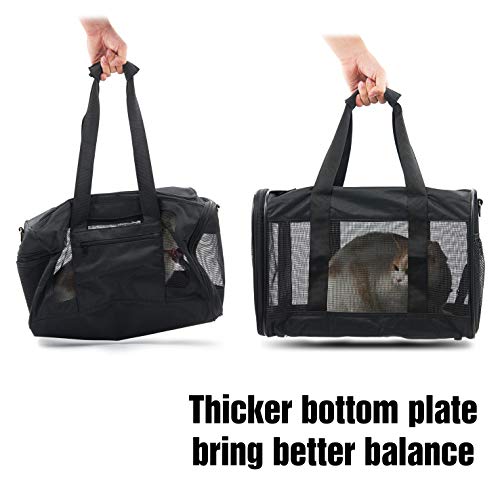 HITCH Pet Travel Carrier Soft Sided Portable Bag for Cats, Small Dogs, Kittens or Puppies, Collapsible, Durable, Airline Approved, Travel Friendly, Carry Your Pet with You Safely and Comfortably (M)