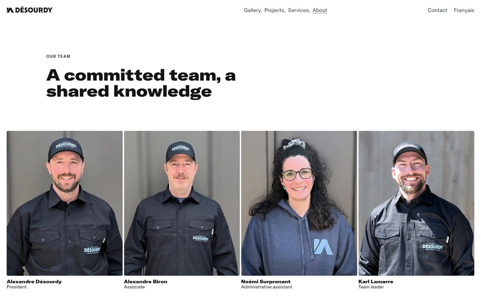 Désourdy team section