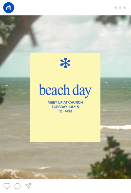 Church outing social post