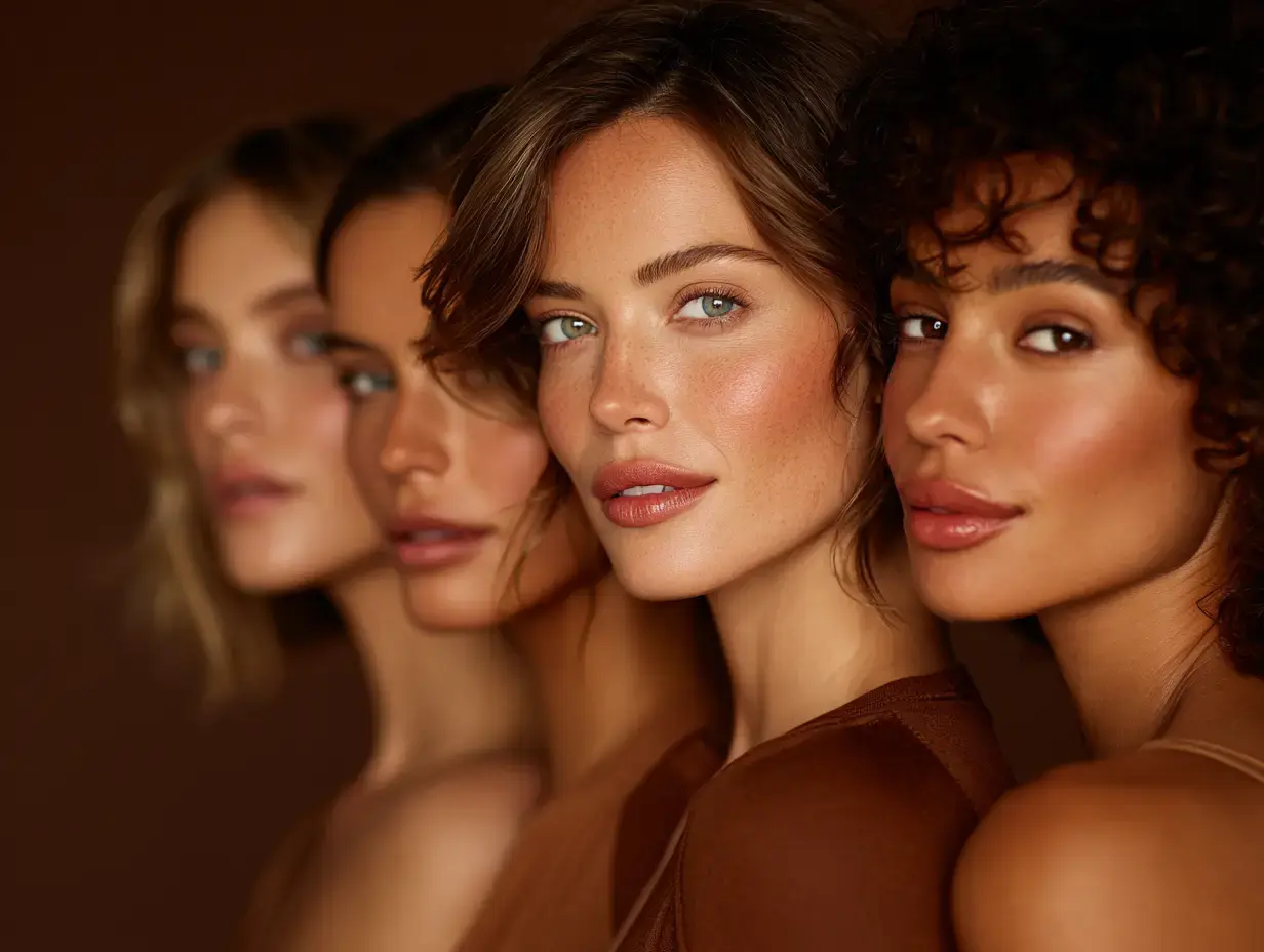 Diverse women with glowing healthy skin achieved through Betterskin personalized skincare routines