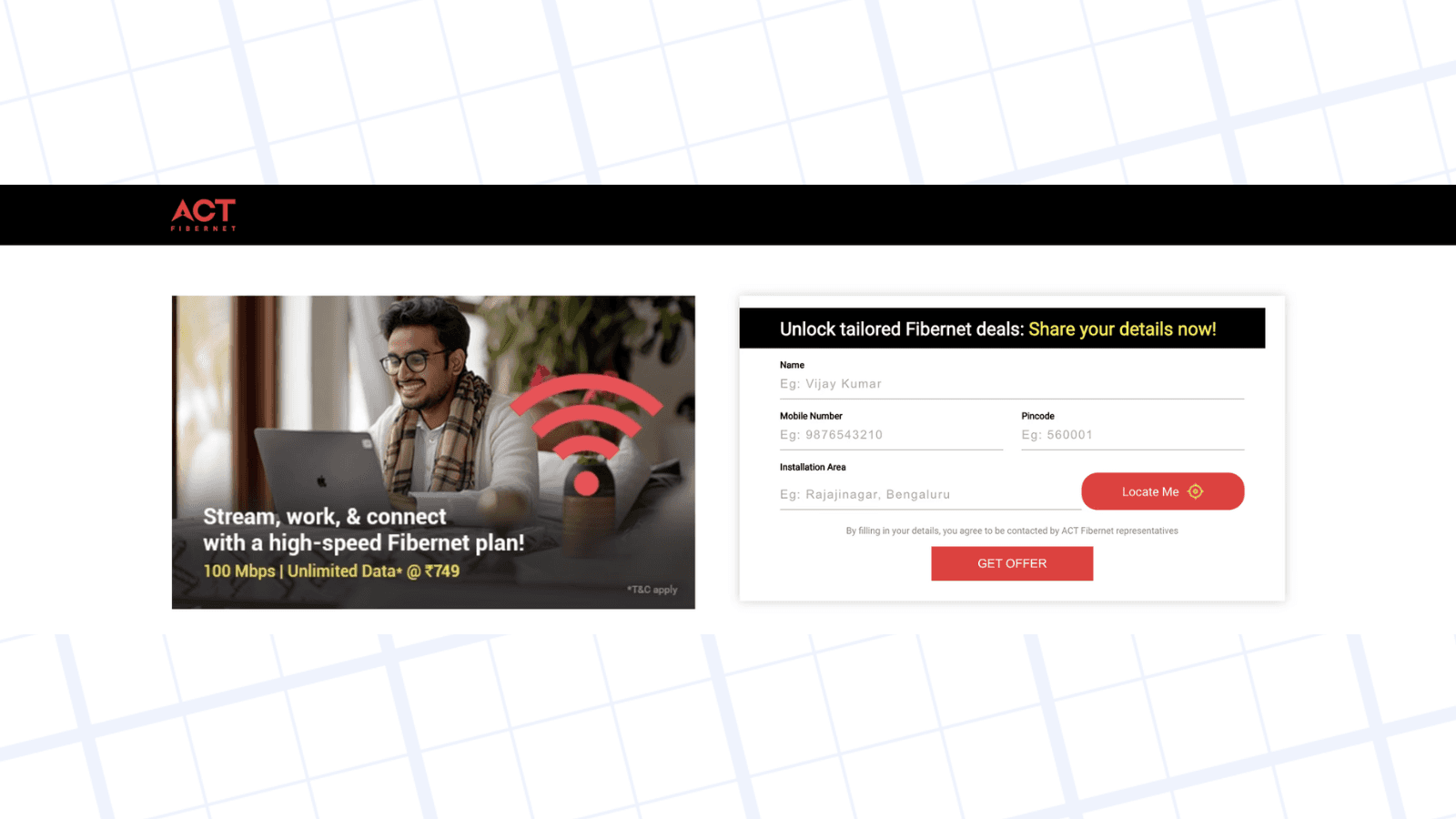 FIbr AI's Keyword-Based Landing Page Personalization for 'Fibernet'