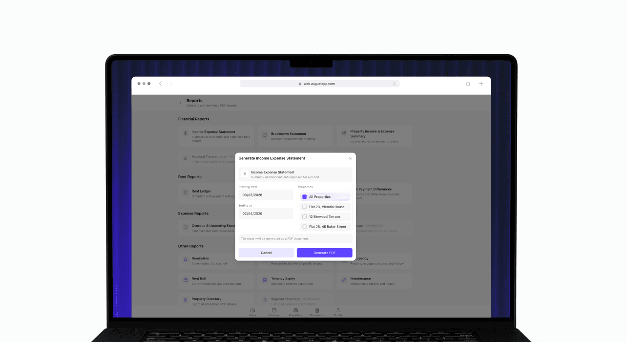 August Reports feature