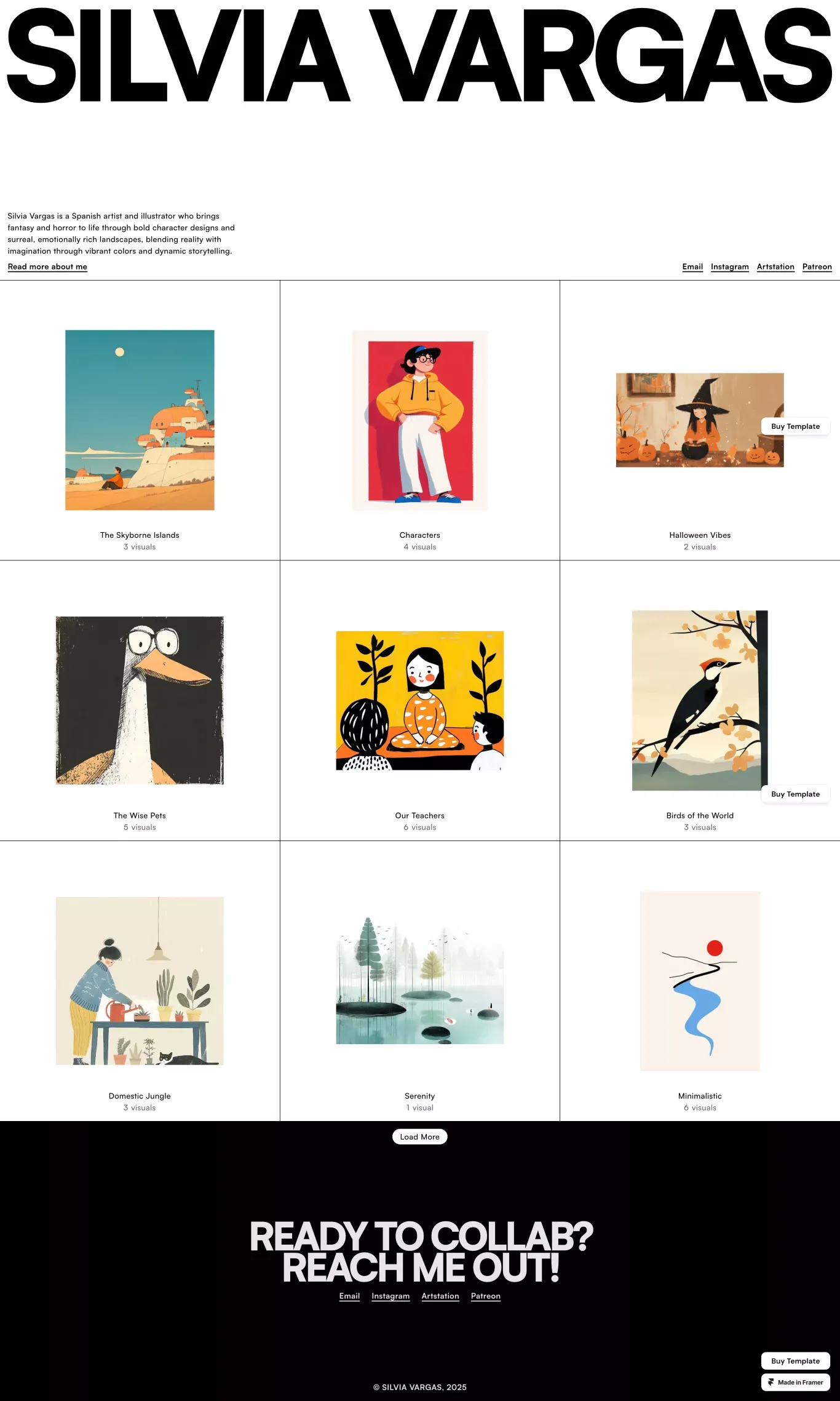 Mastak Template for Framer other page screenshot showcasing Art and Design design