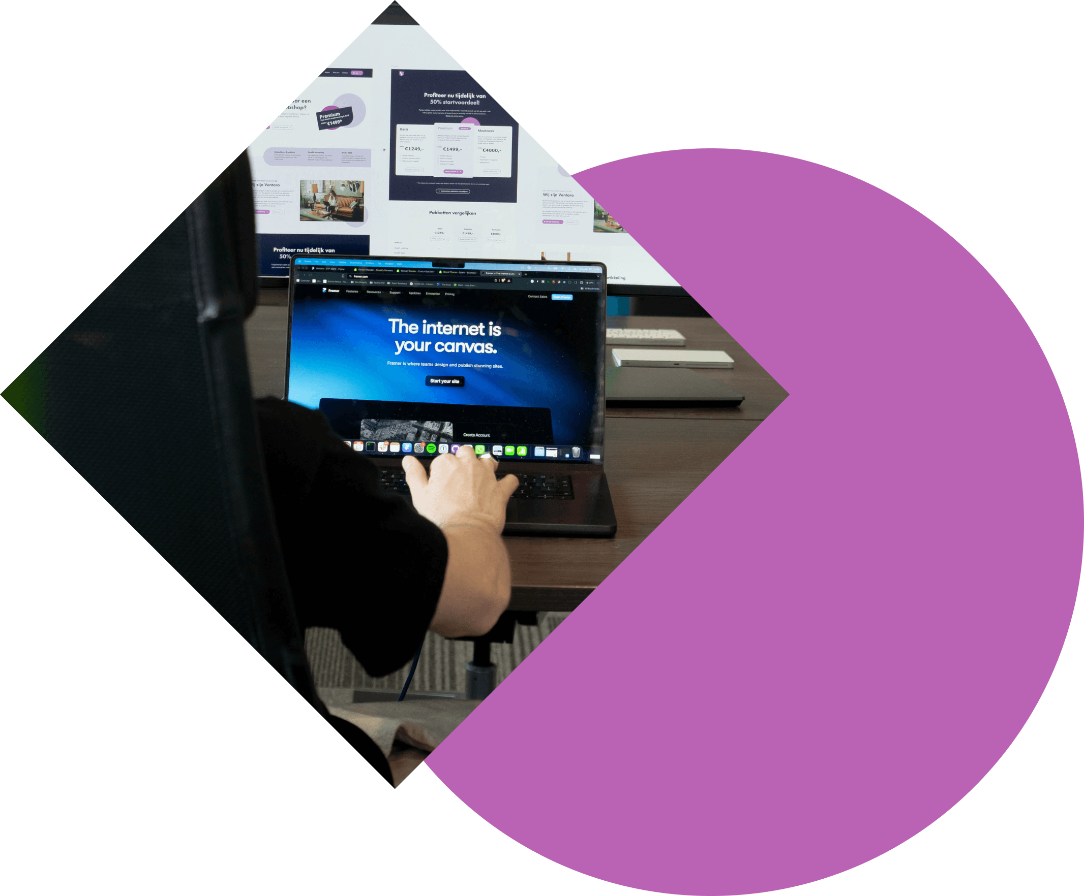 Website expert website aan het maken bij Ventaro
