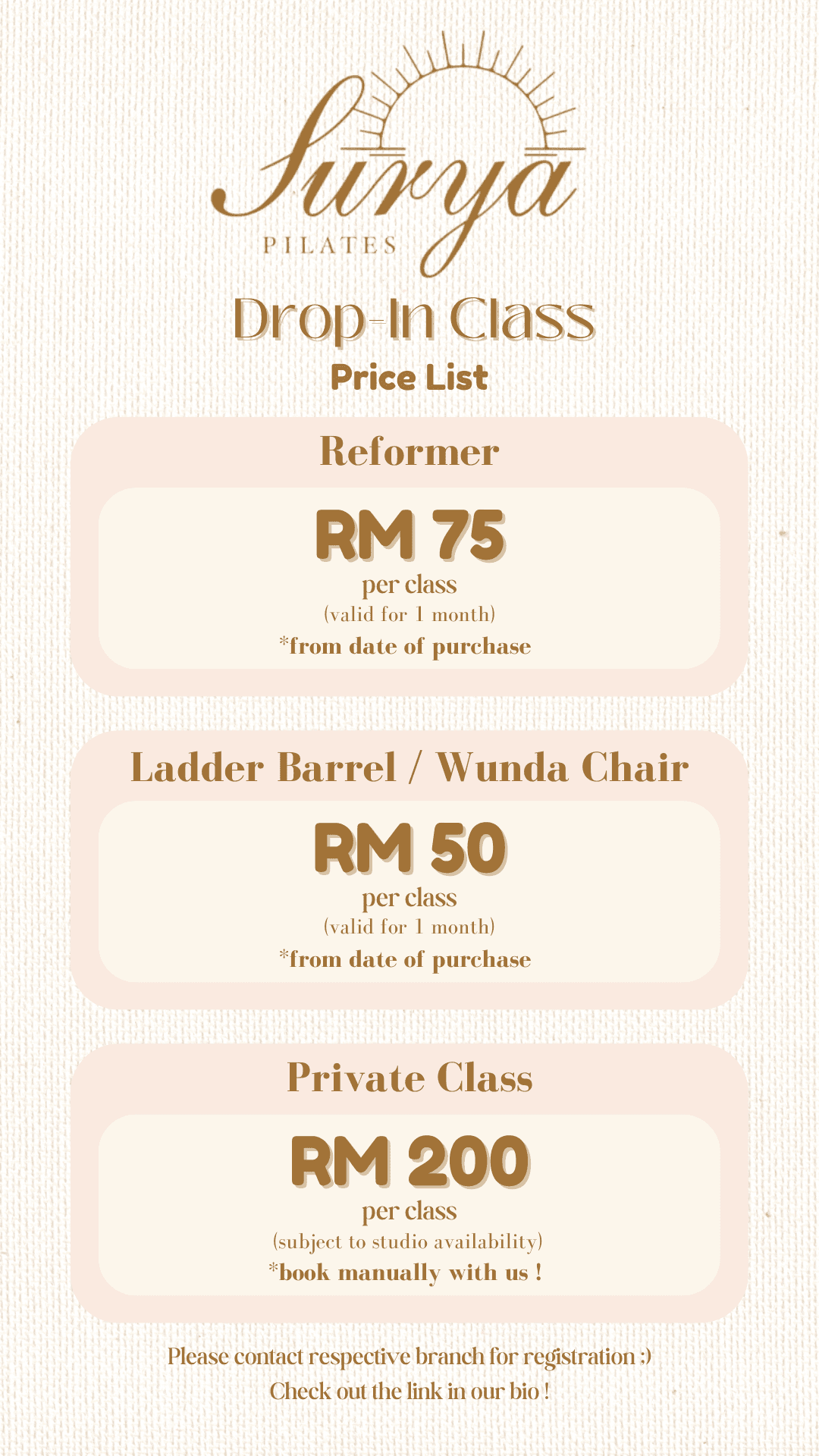 Surya Pilates Setia Taipan Pricing