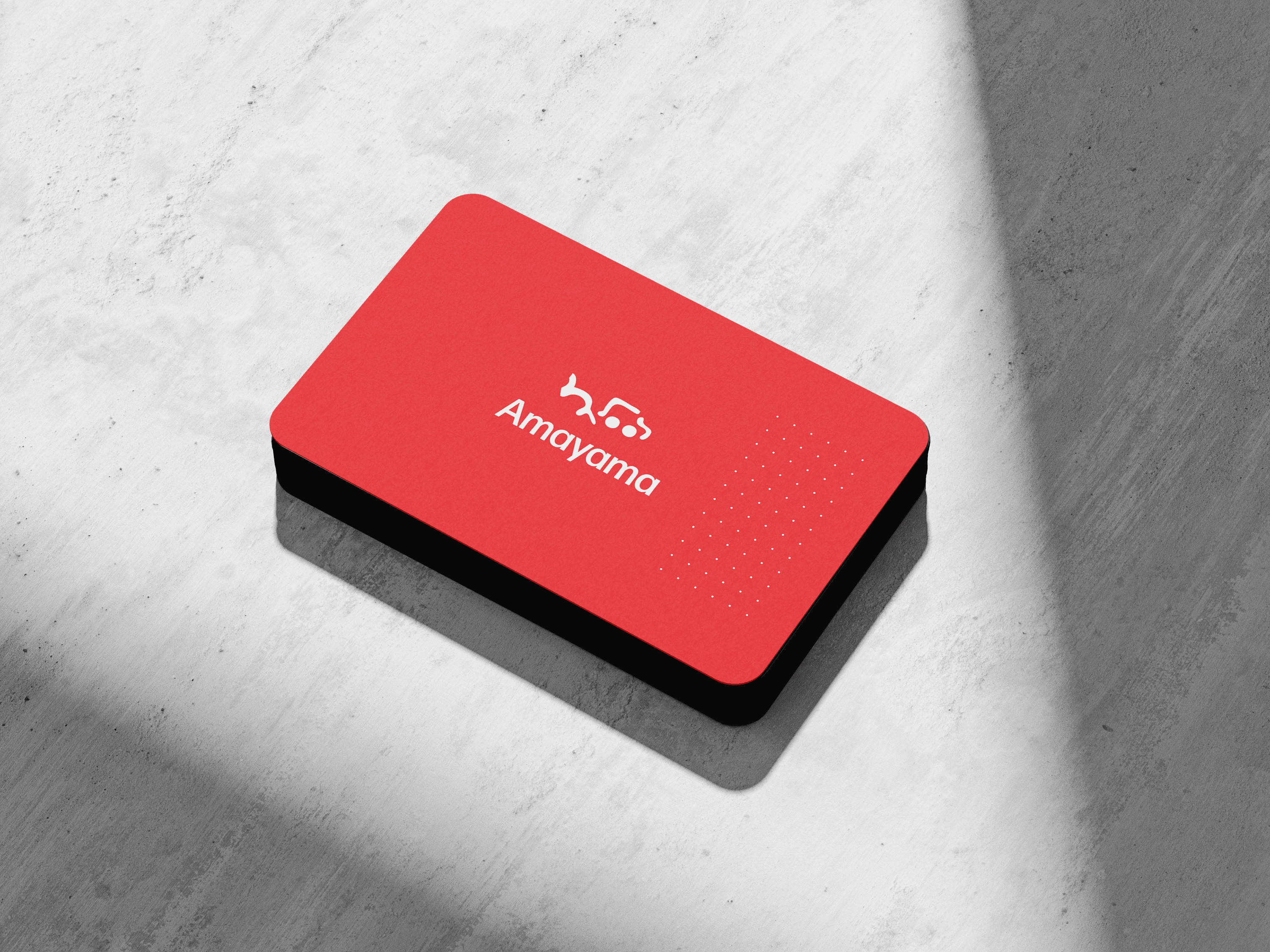 Image with a big purple logo and black background