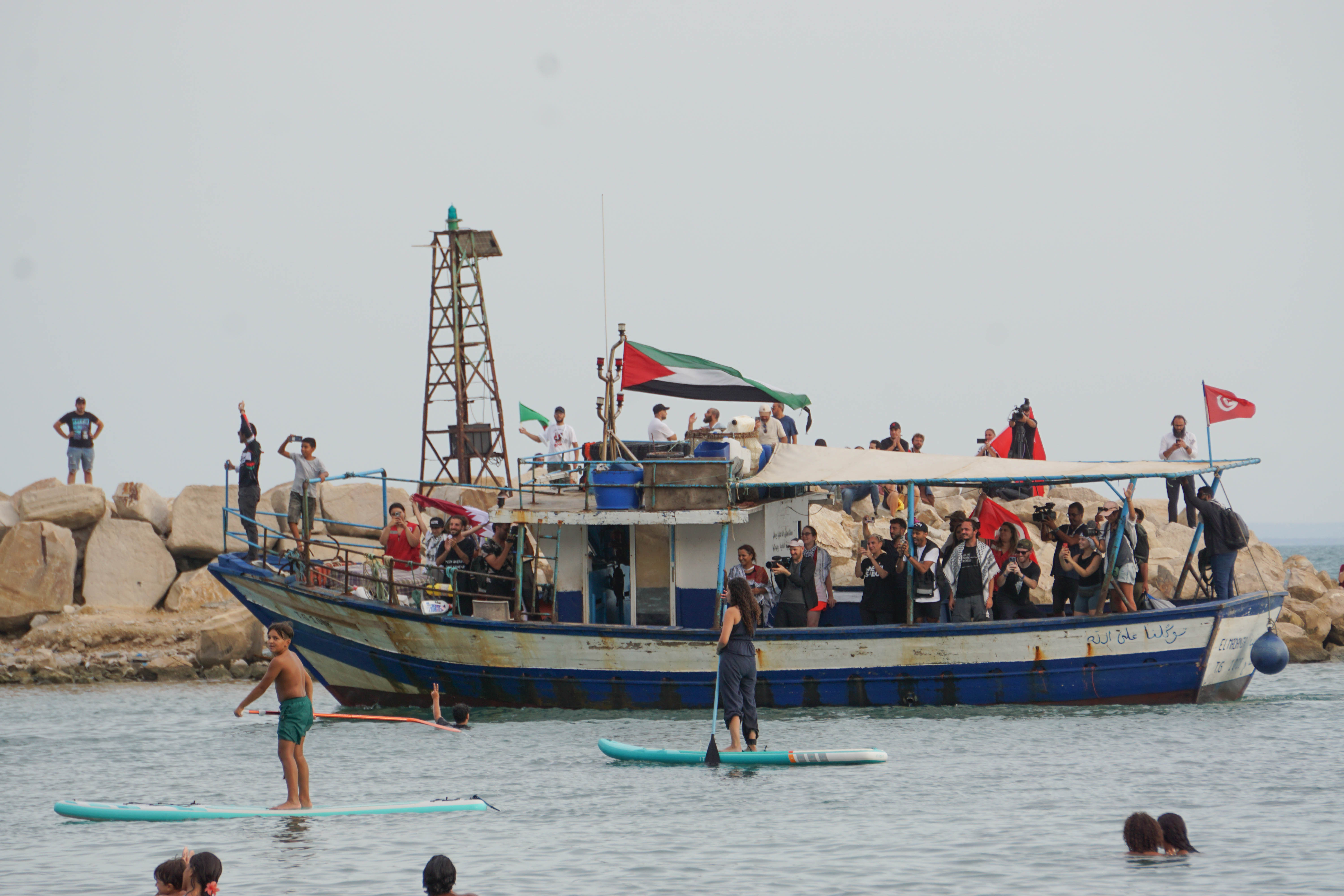 A photo of the Global Sumud flotilla