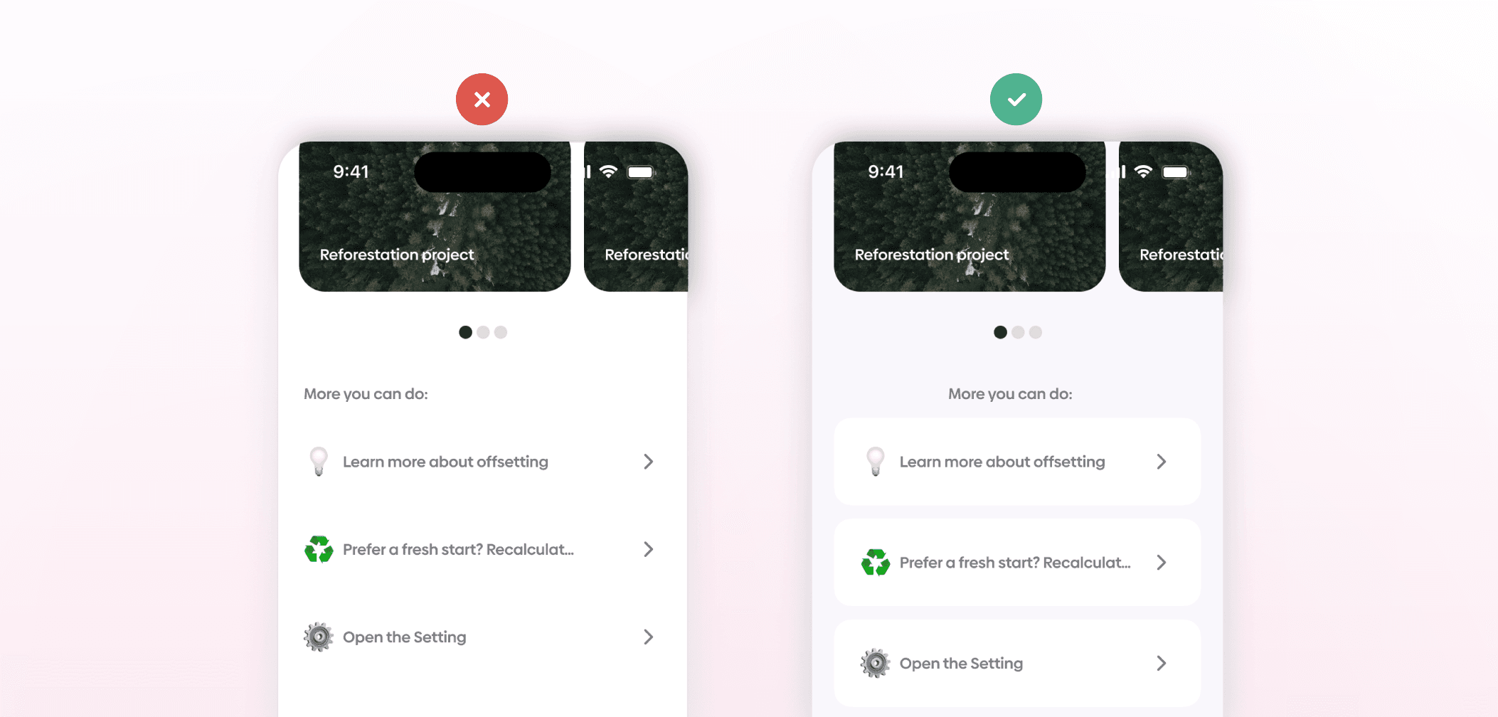 Image showing how powerful using greys is in UI design.