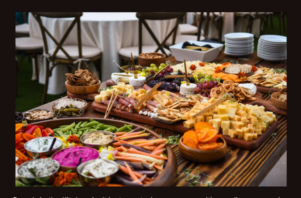 table full of tropical food