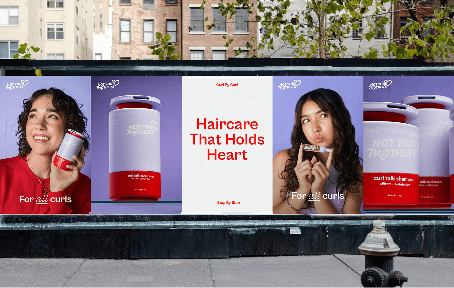 Not Your Mother's posters in outdoor environment